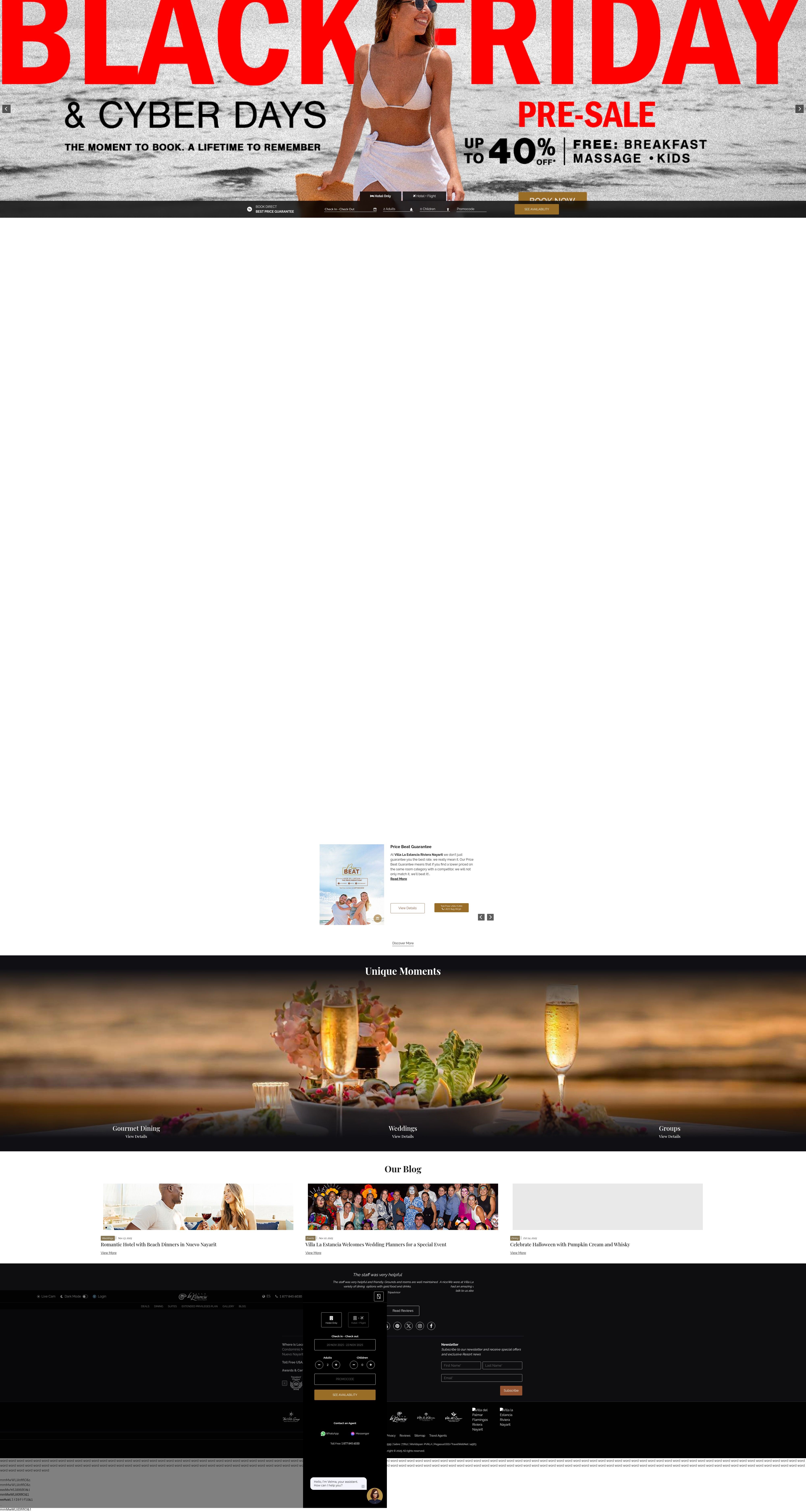 Screenshot of rivieranayarit.villalaestancia.com