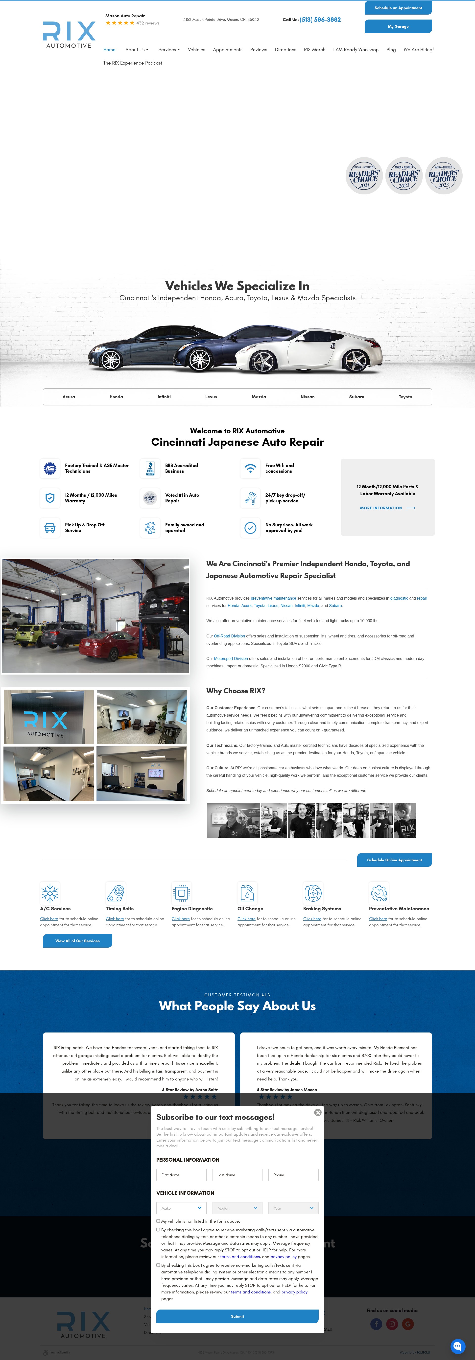 Screenshot of rixauto.com