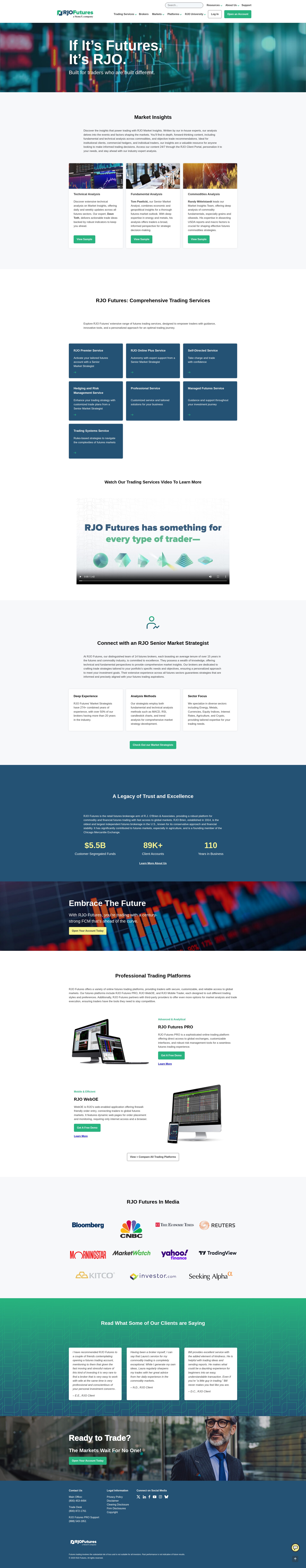 Screenshot of rjofutures.rjobrien.com