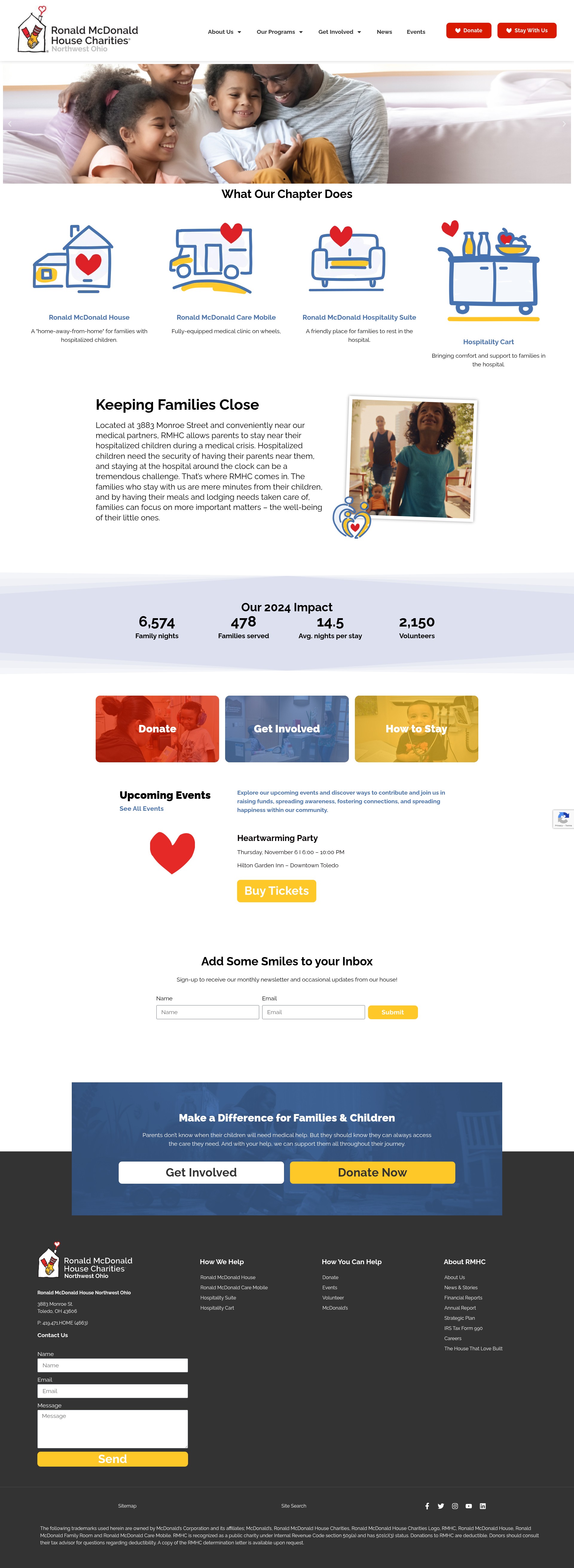 Screenshot of rmhctoledo.org