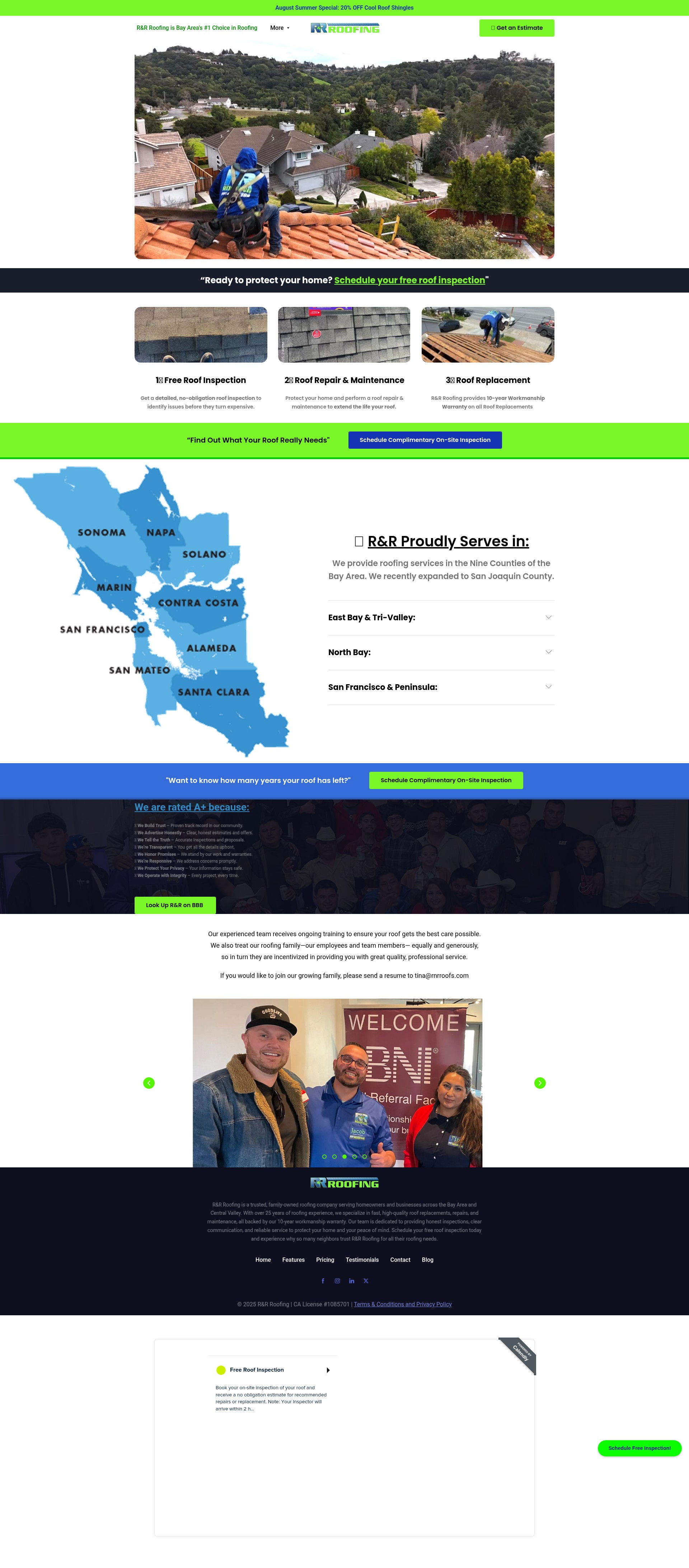 Screenshot of rnrroofs.com