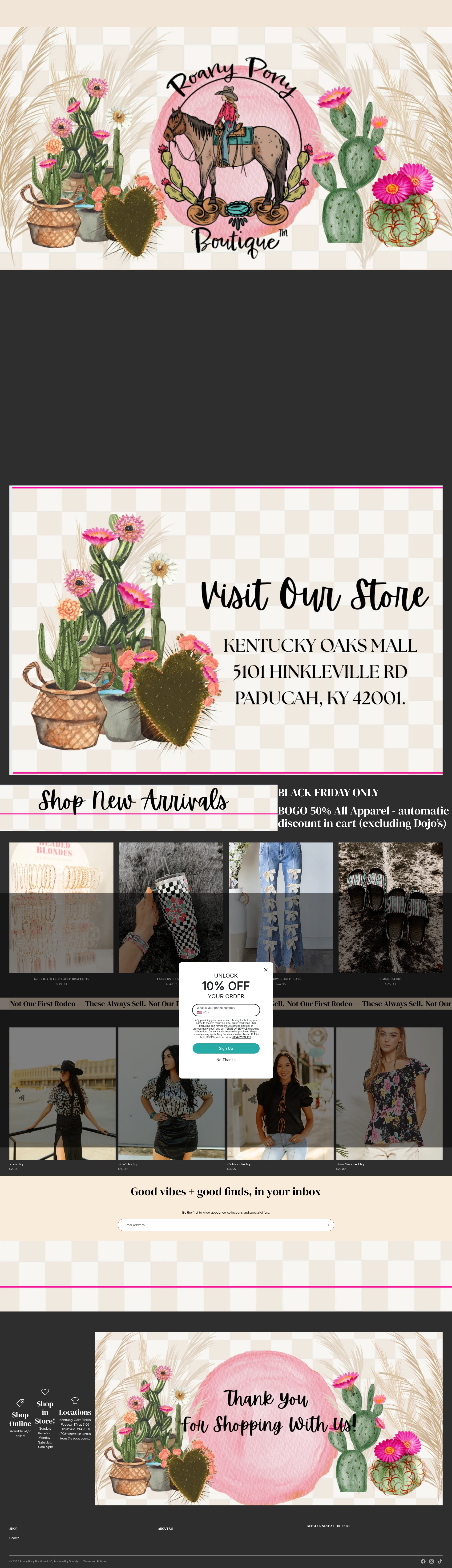 Screenshot of roanyponyboutique.com