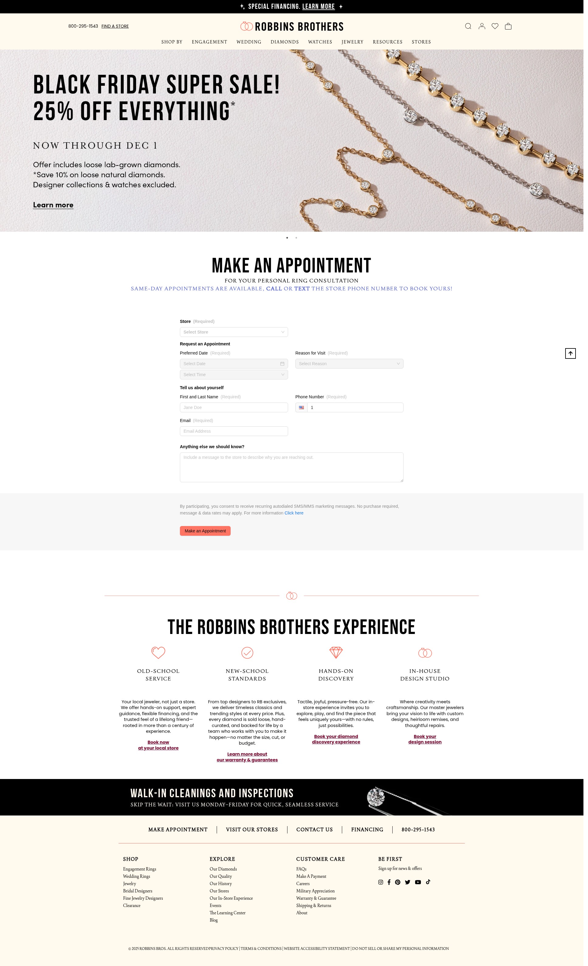 Screenshot of robbinsbrothers.com