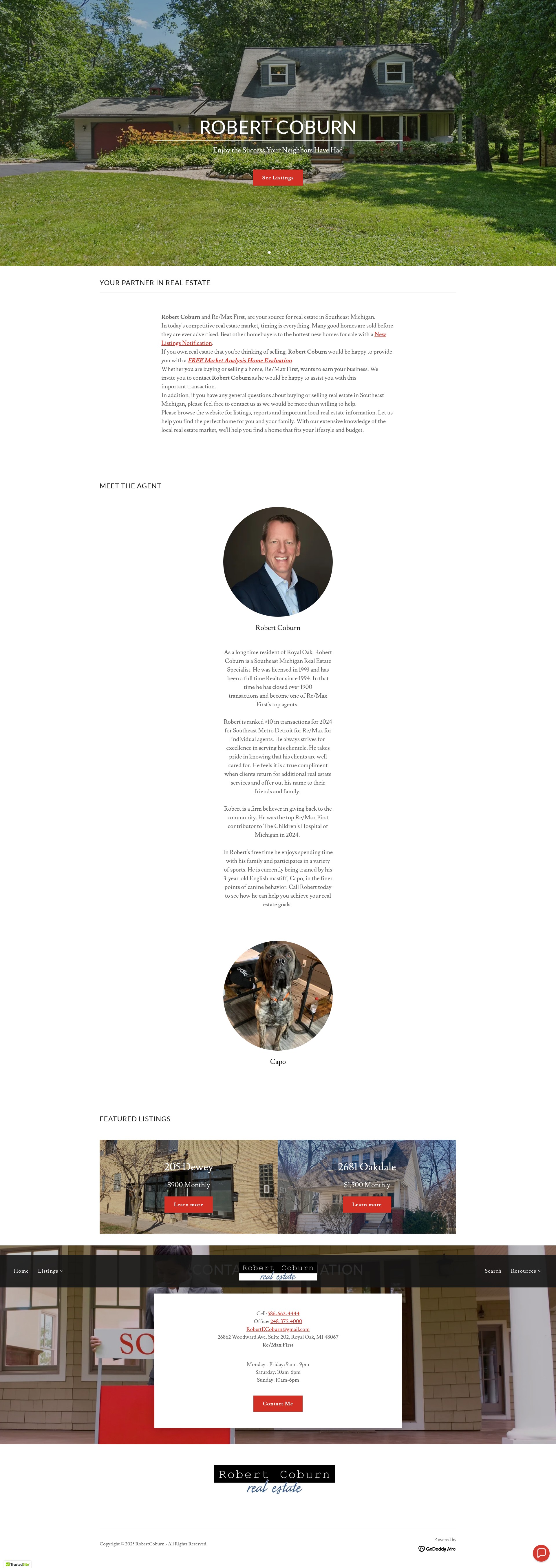 Screenshot of robertcoburnrealestate.com