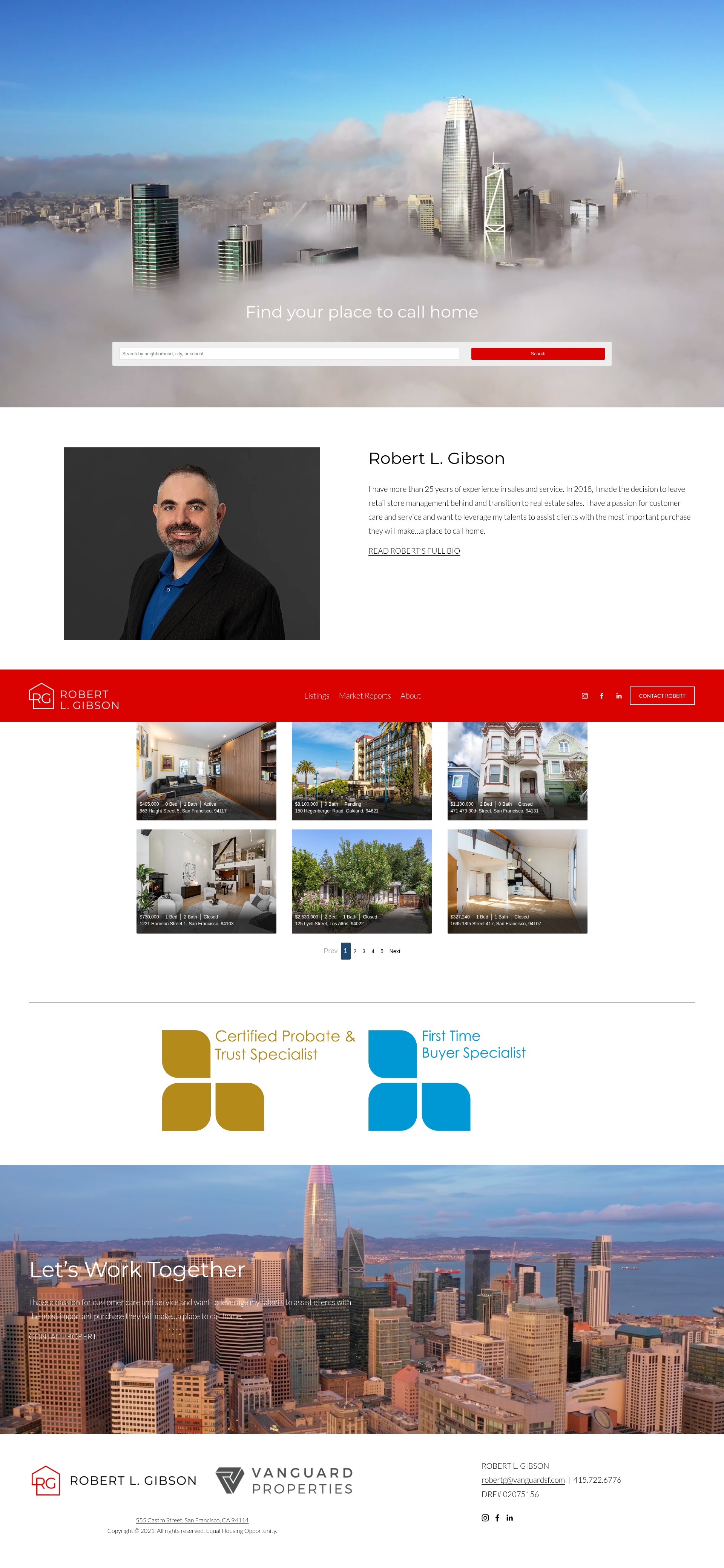 Screenshot of robertgibsonsf.com