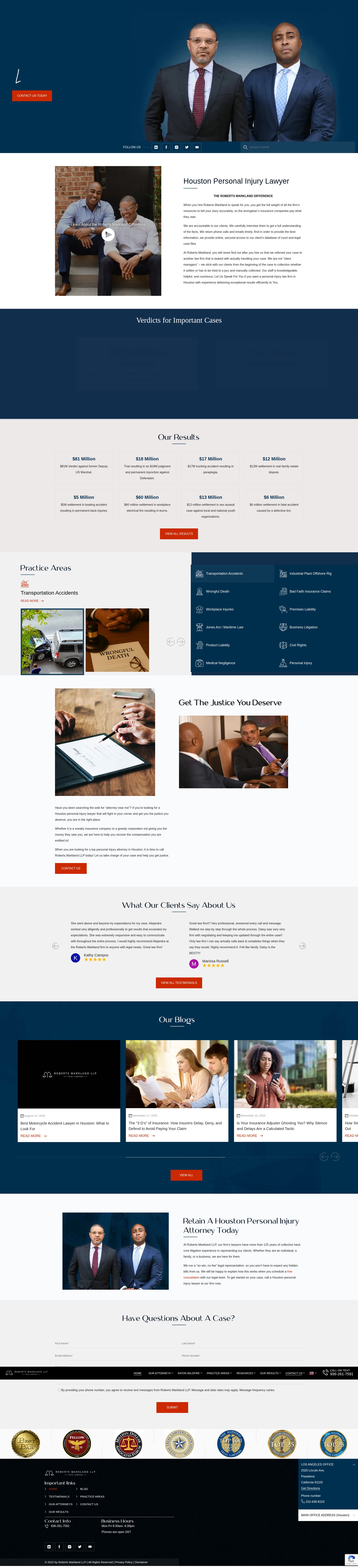 Screenshot of robertsmarkland.com