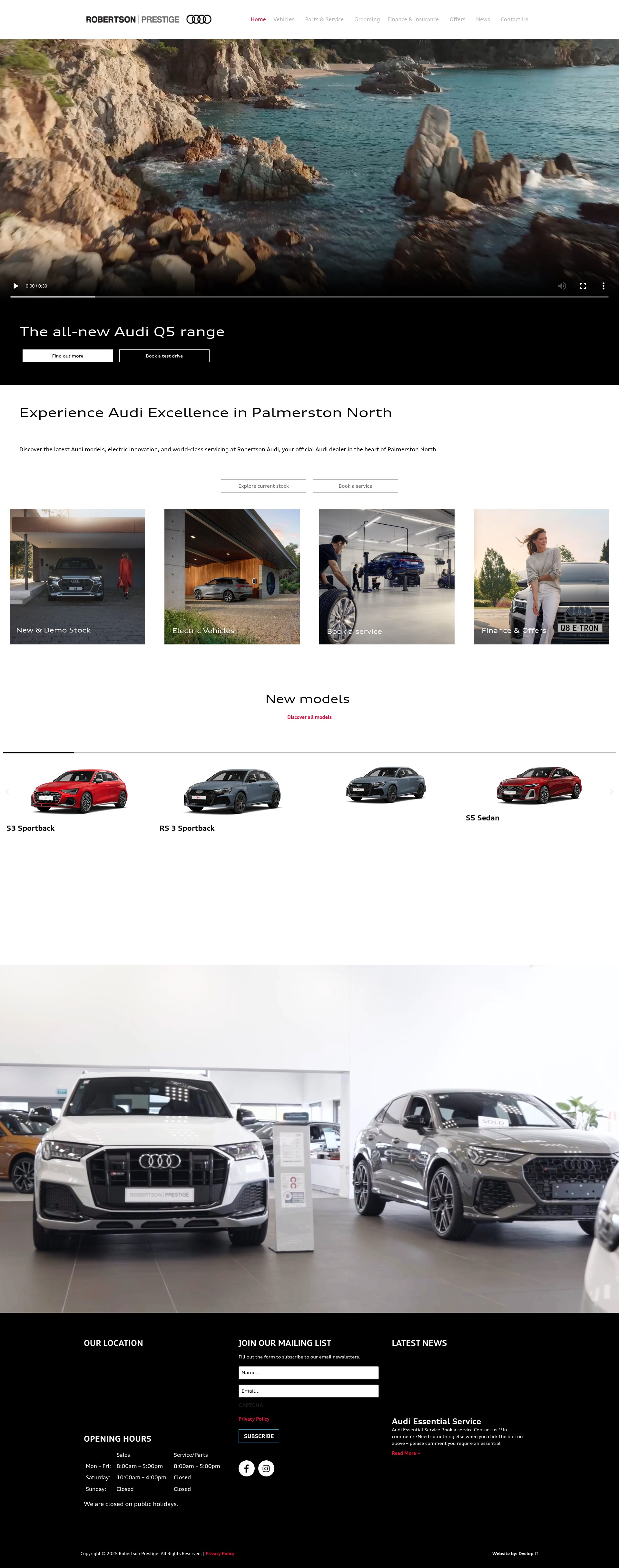 Screenshot of robertsonaudi.co.nz