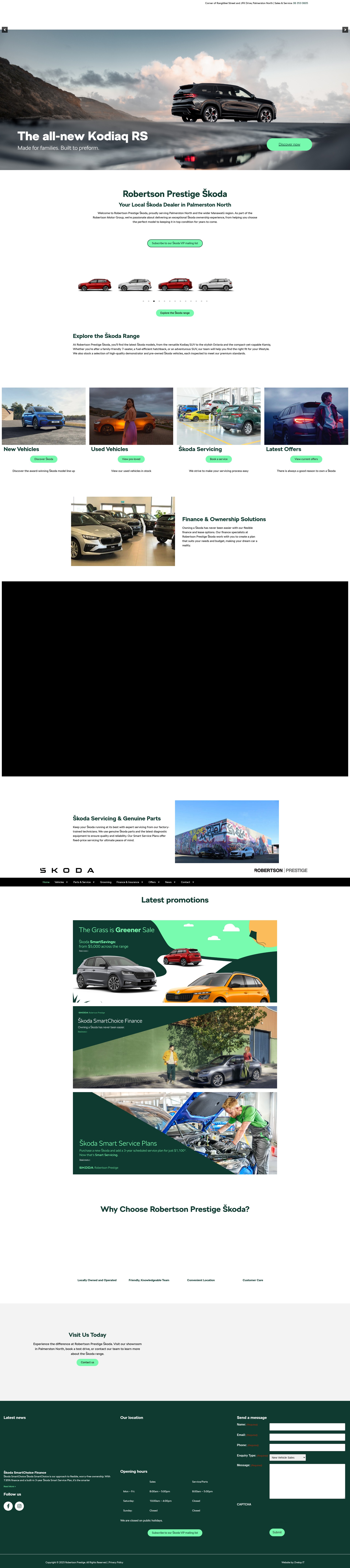 Screenshot of robertsonskoda.co.nz