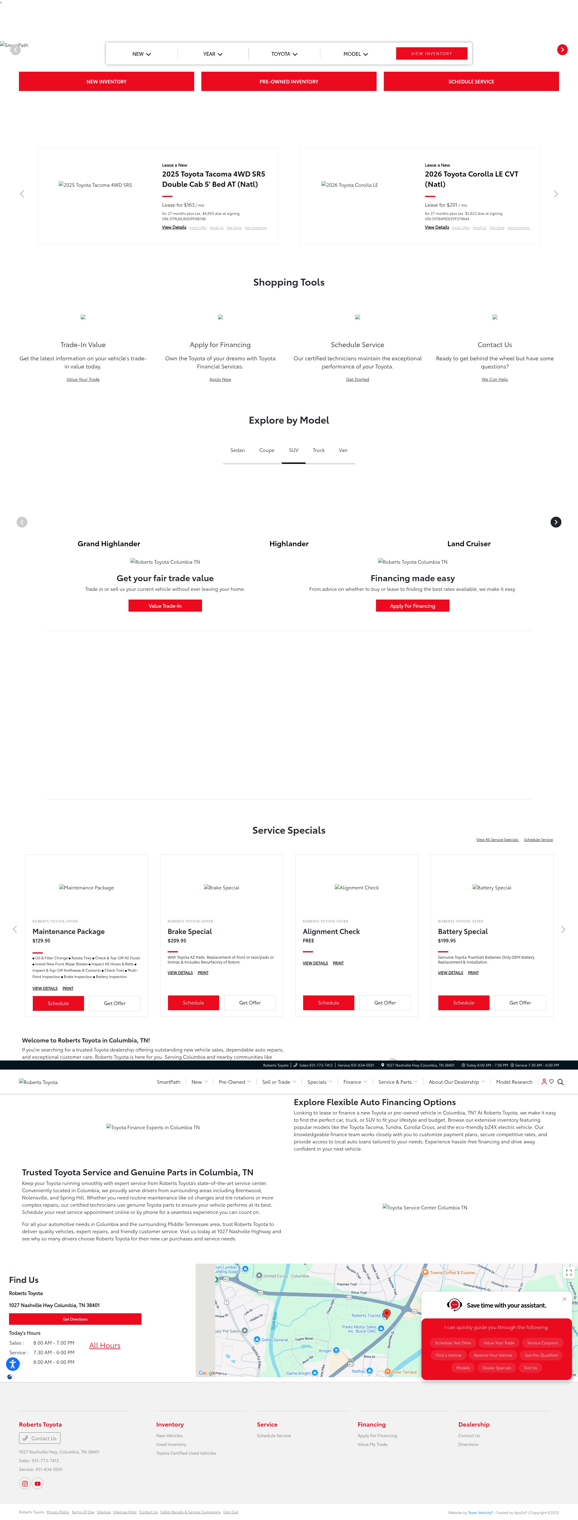 Screenshot of robertstoyota.com