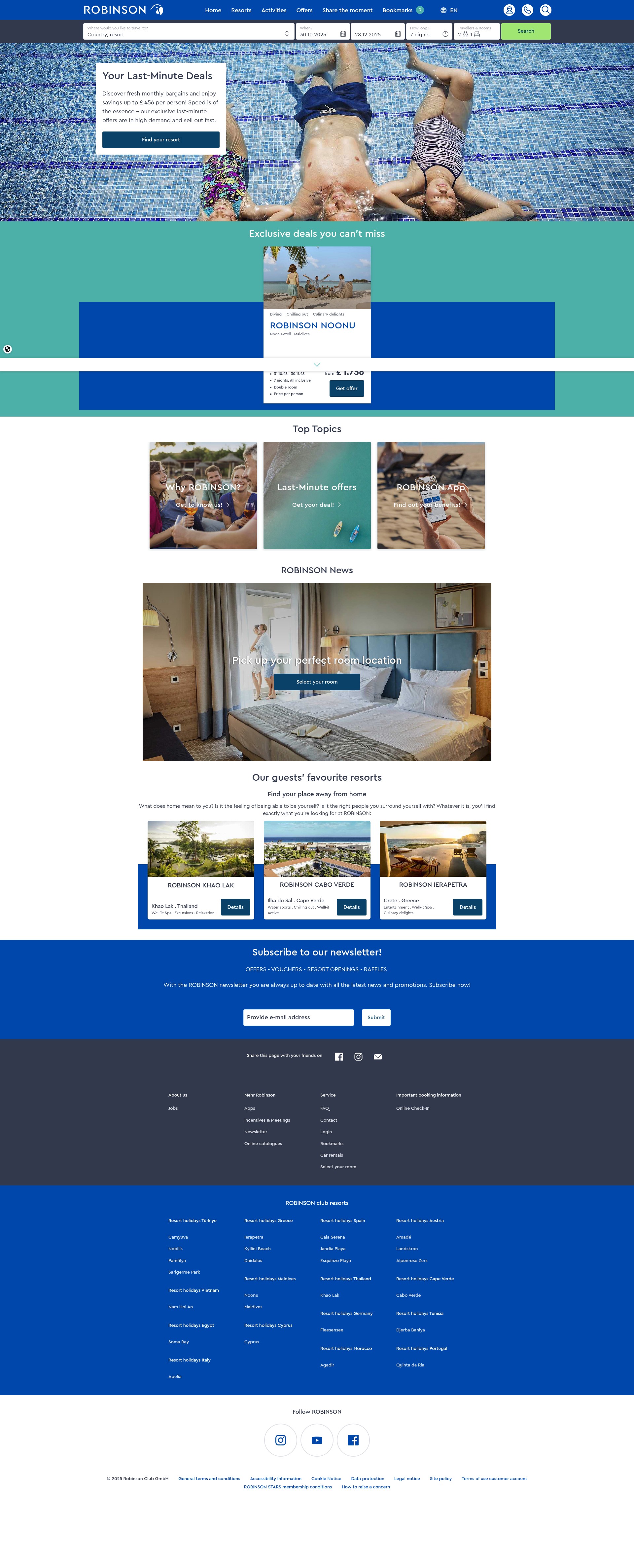 Screenshot of robinson.com