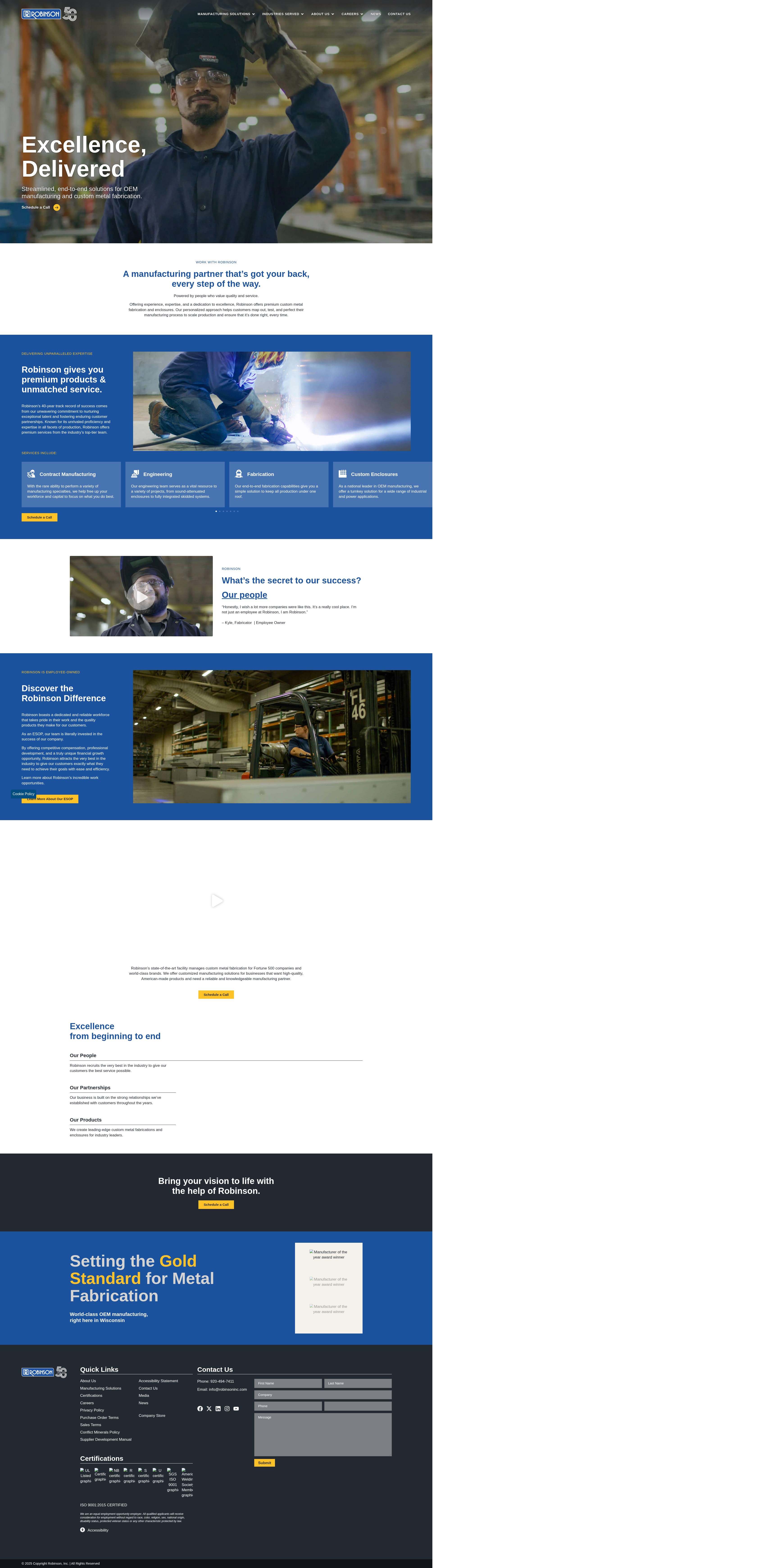 Screenshot of robinsoninc.com