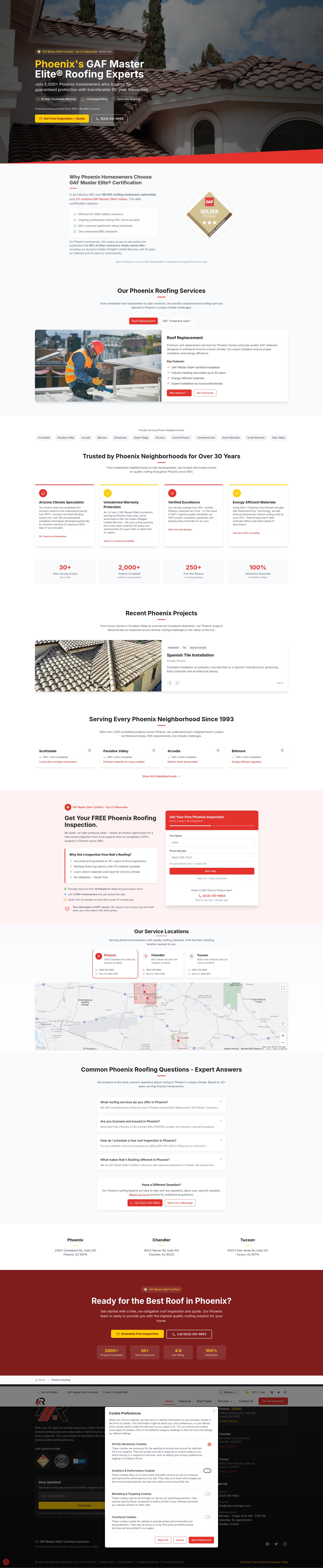Screenshot of robsroofingaz.com