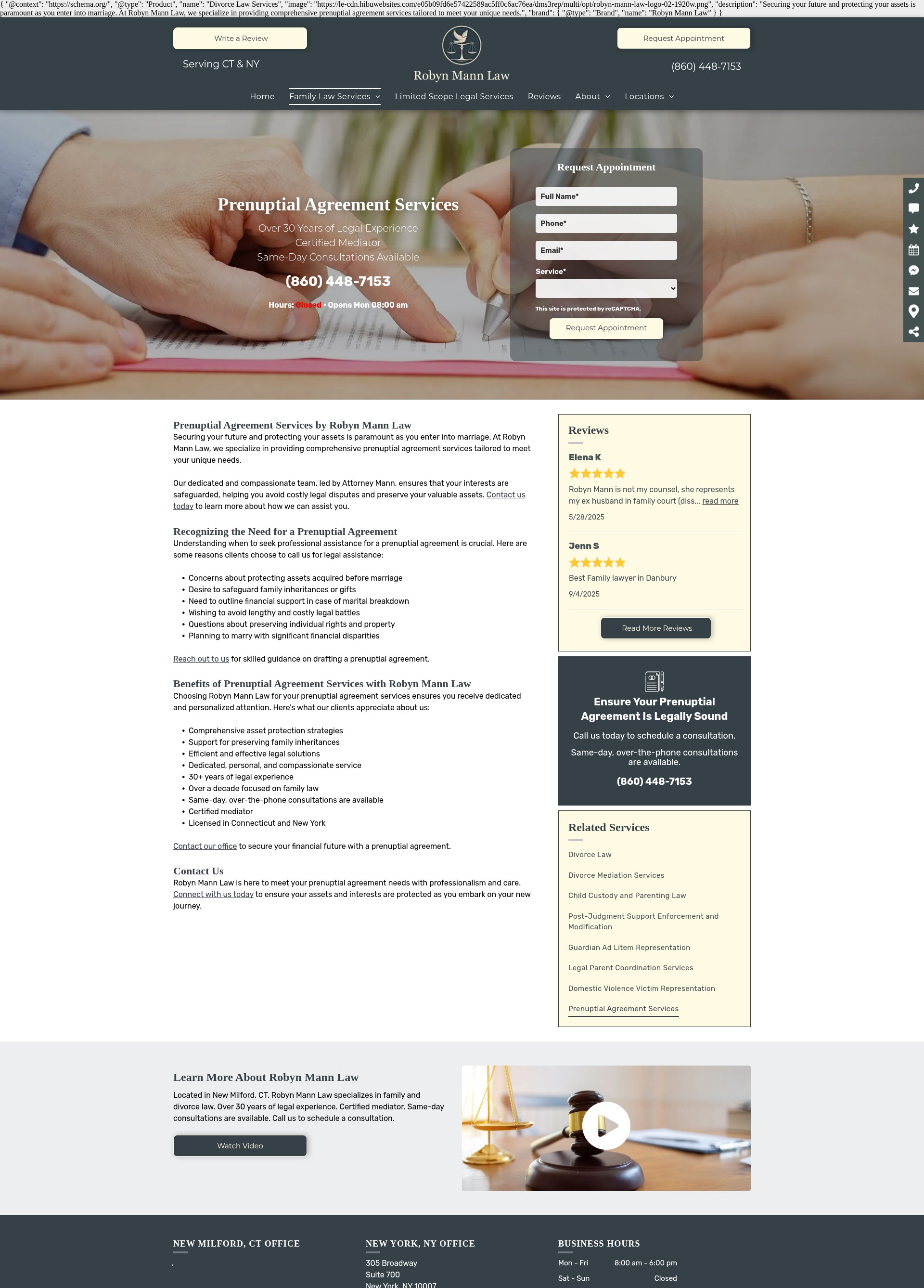 Screenshot of robynmannlaw.com