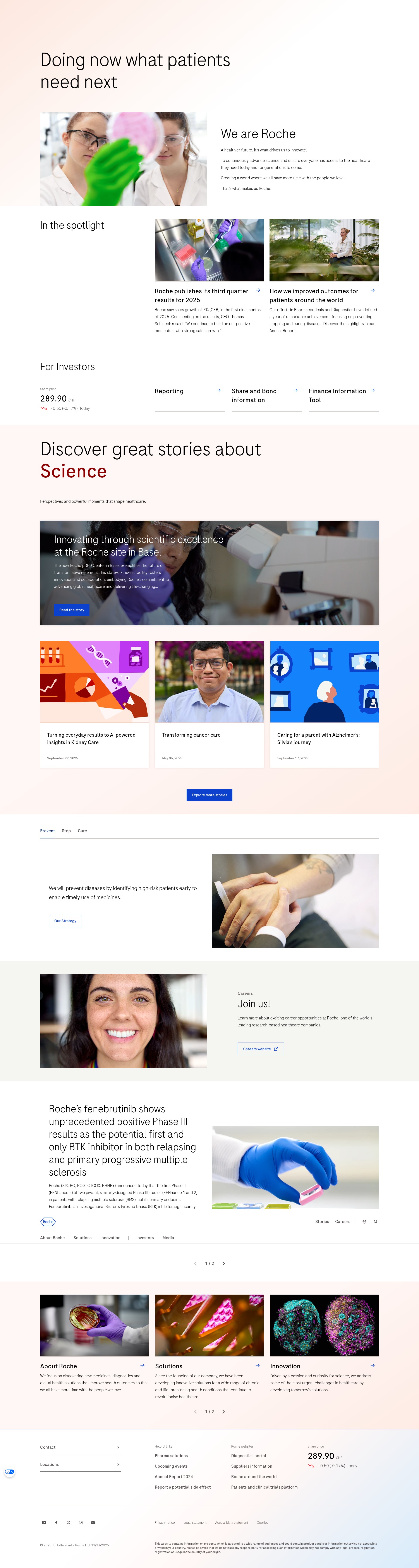 Screenshot of roche.com