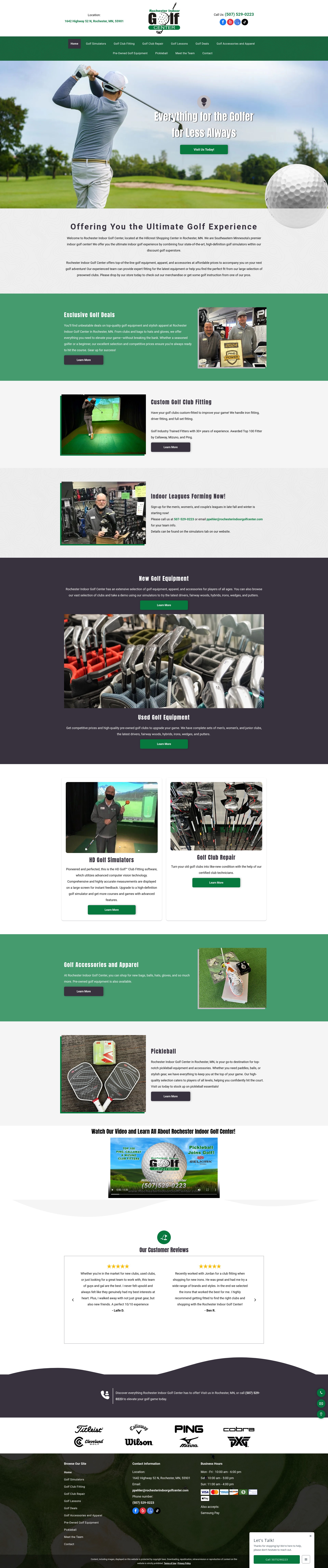 Screenshot of rochesterindoorgolfcenter.com
