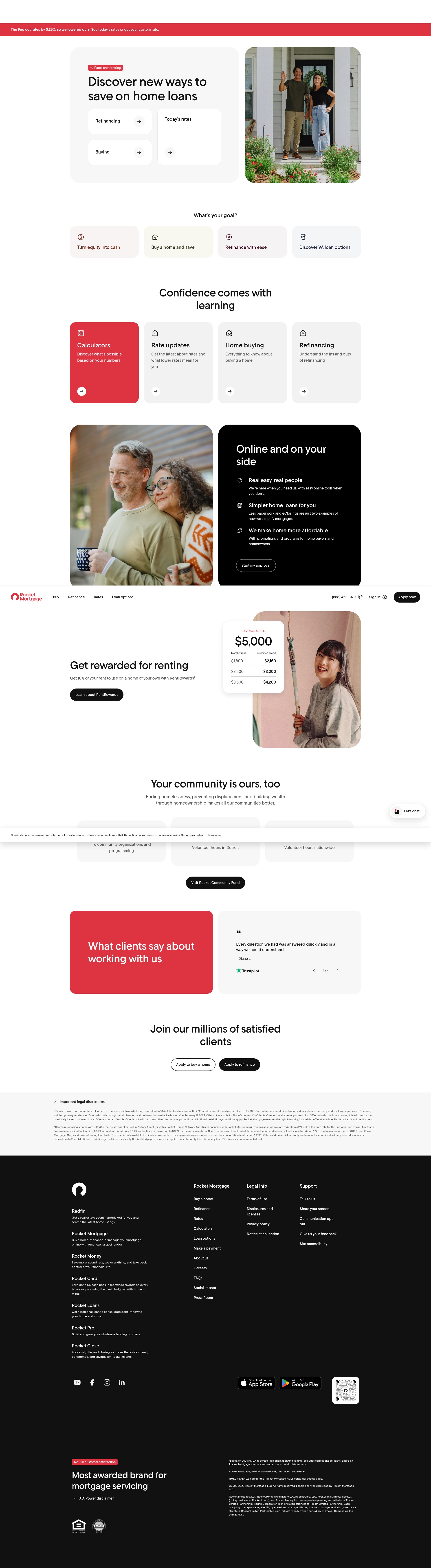 Screenshot of rocketmortgage.com