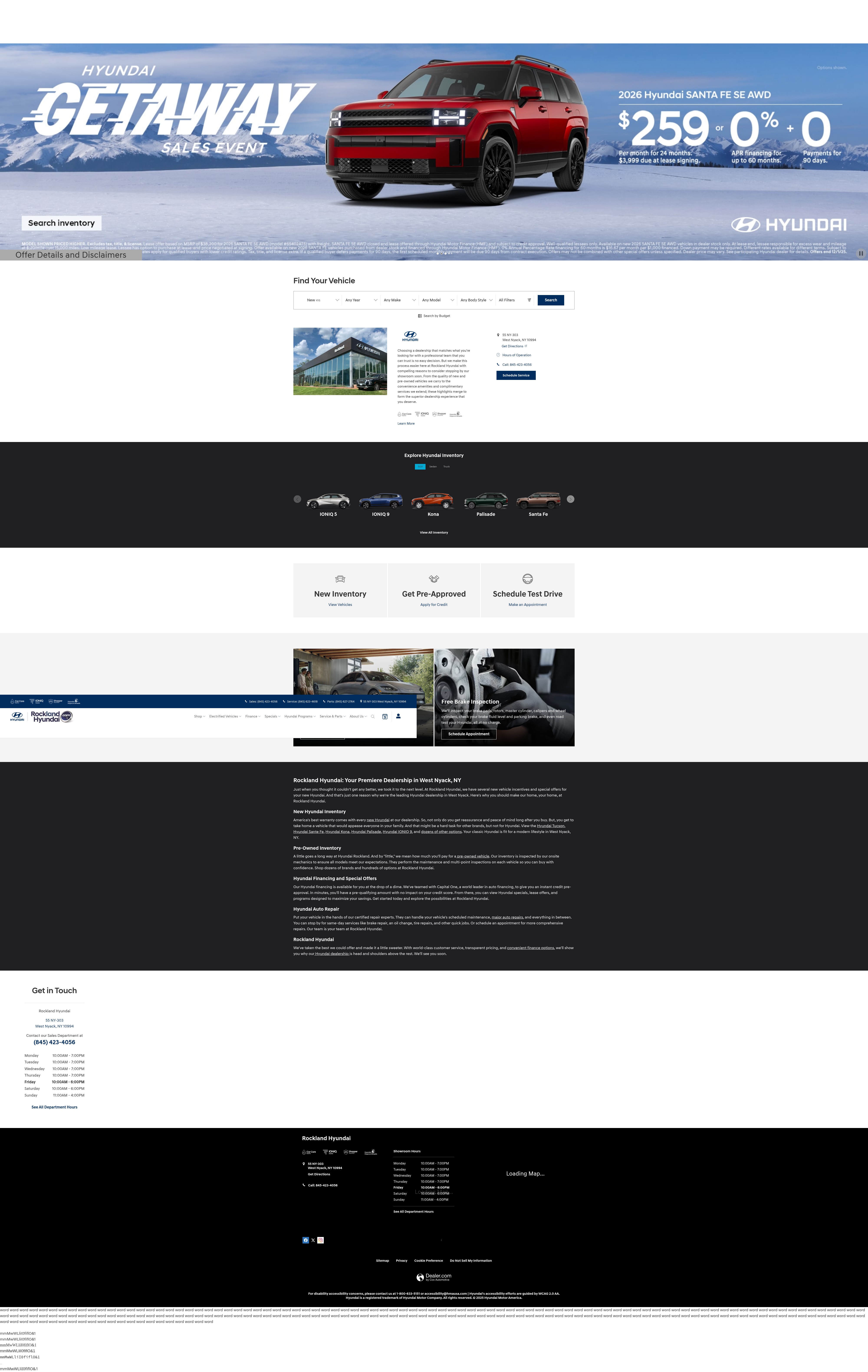 Screenshot of rocklandhyundai.com