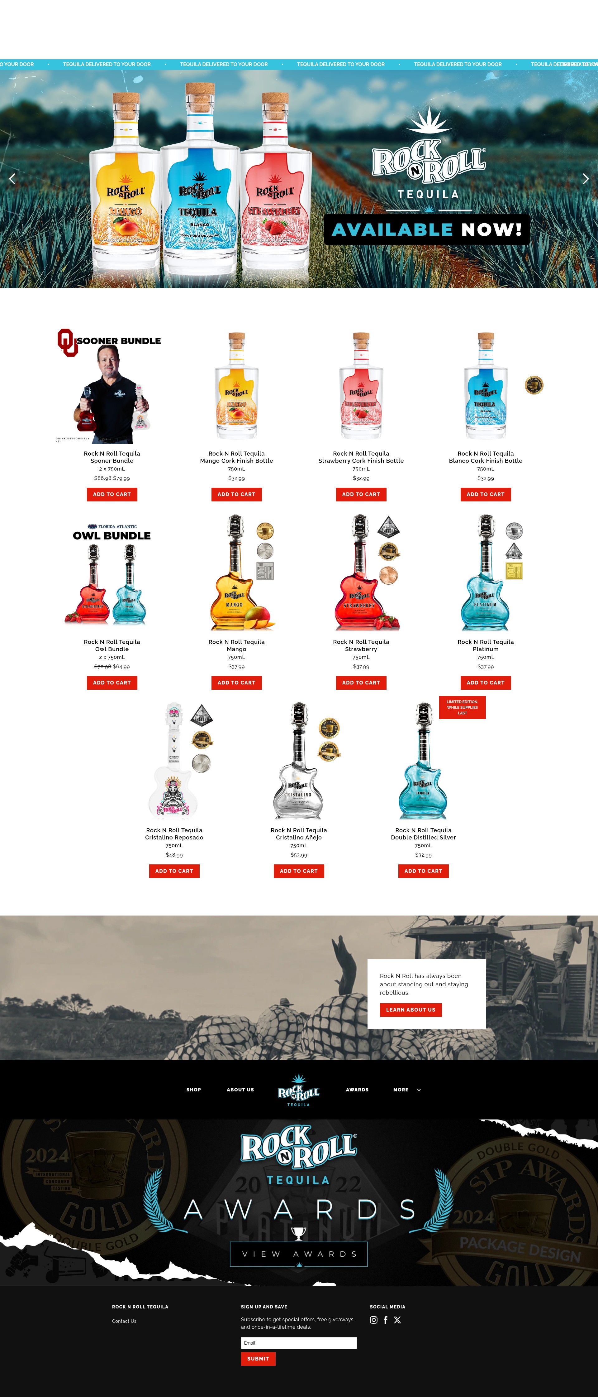 Screenshot of rocknrolltequila.com