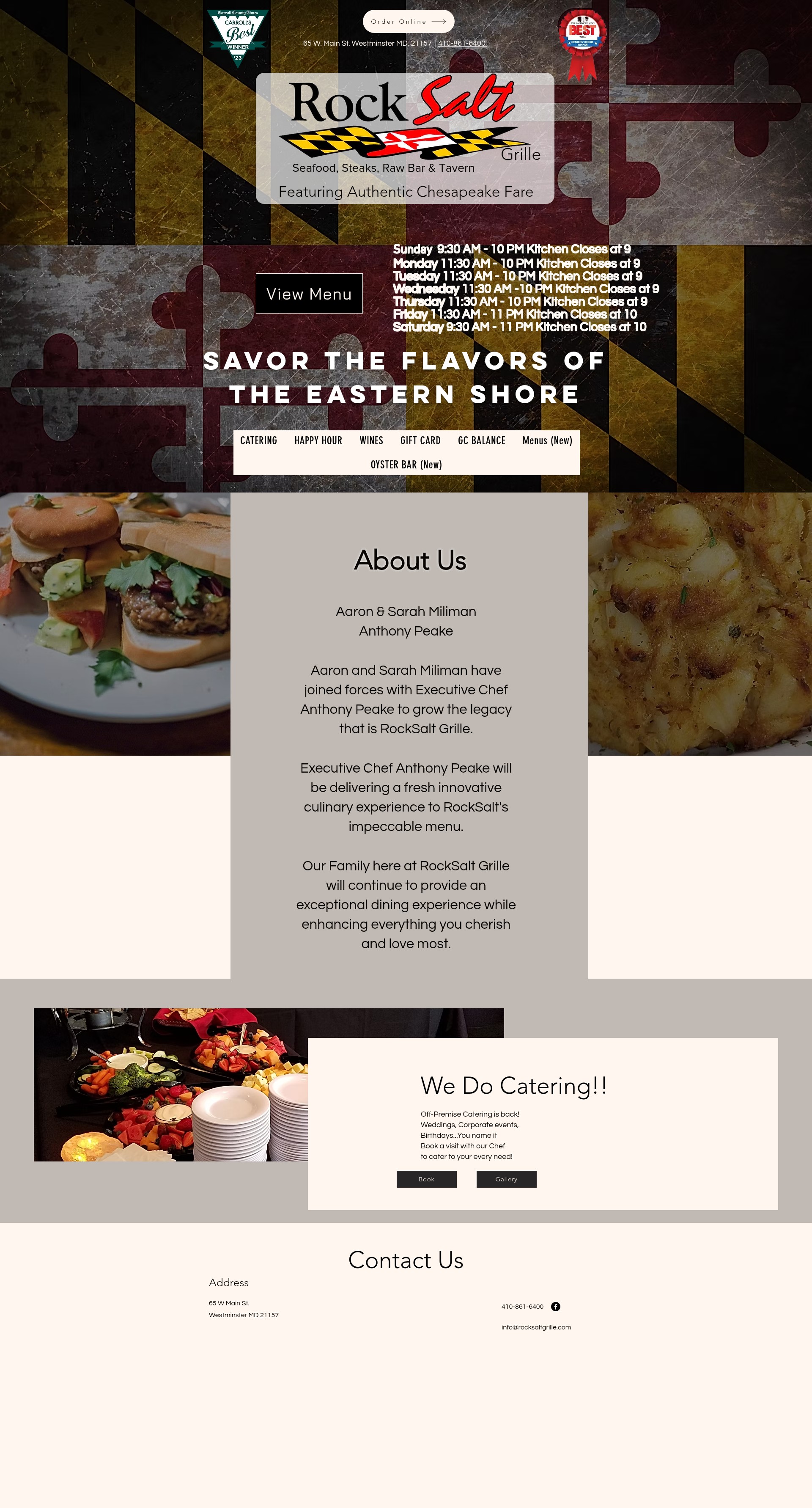 Screenshot of rocksaltgrille.com