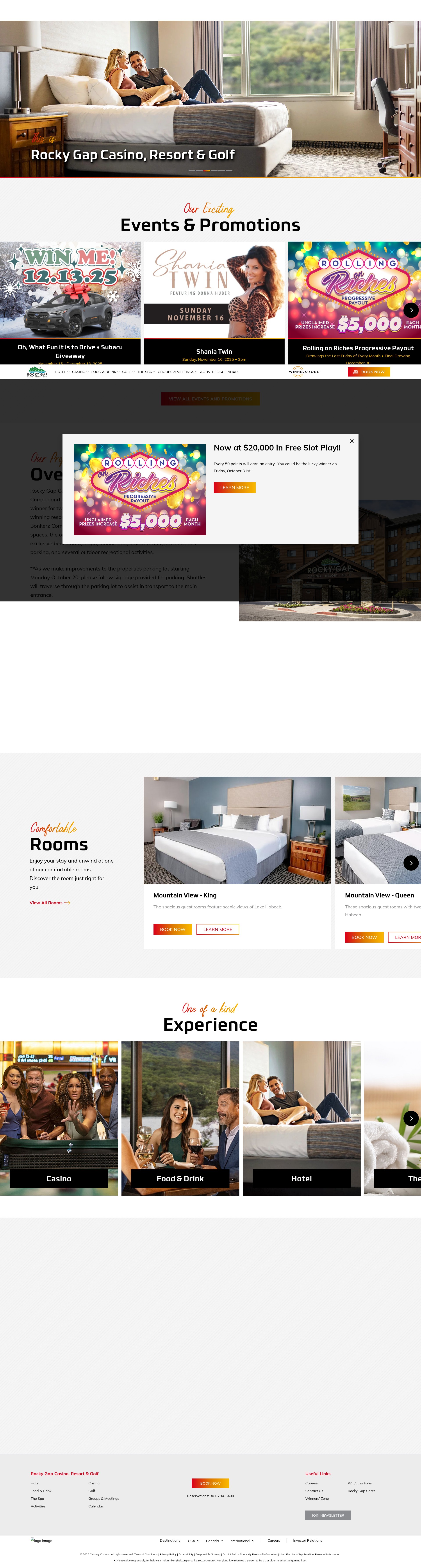 Screenshot of rockygapcasino.com
