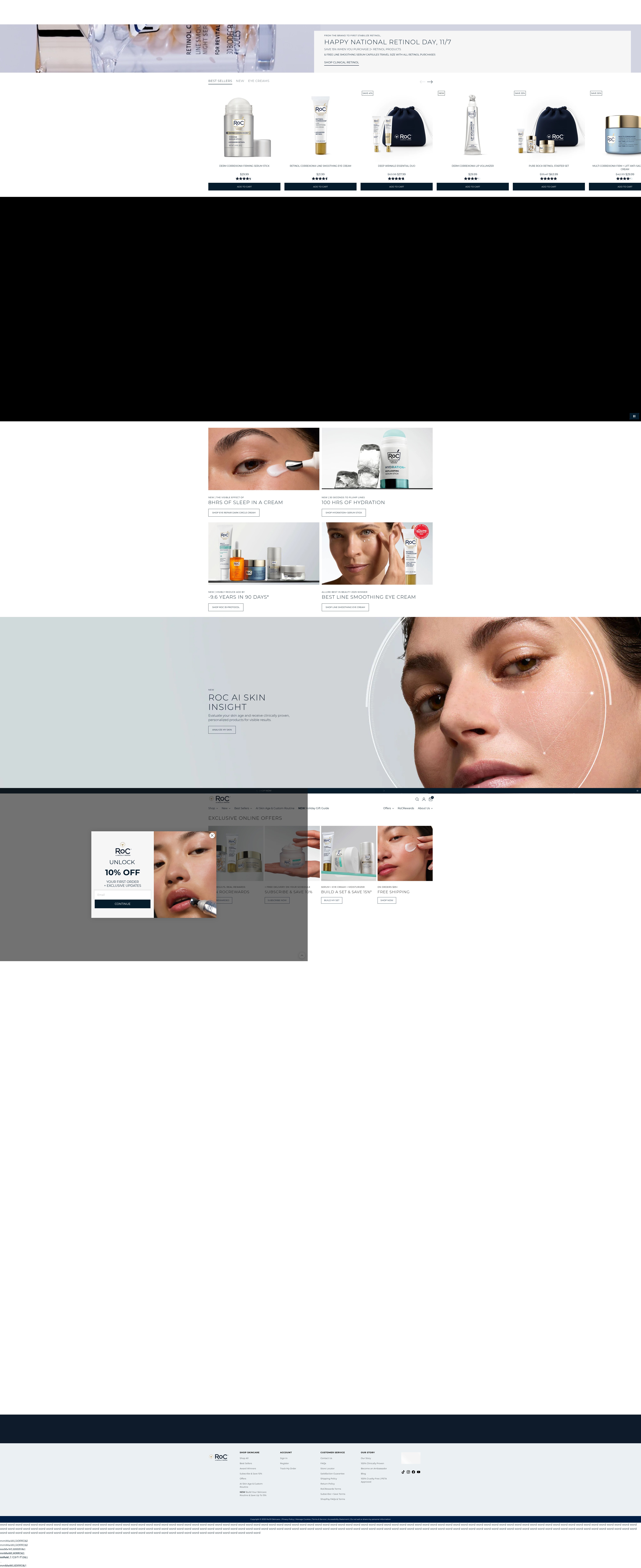 Screenshot of rocskincare.com