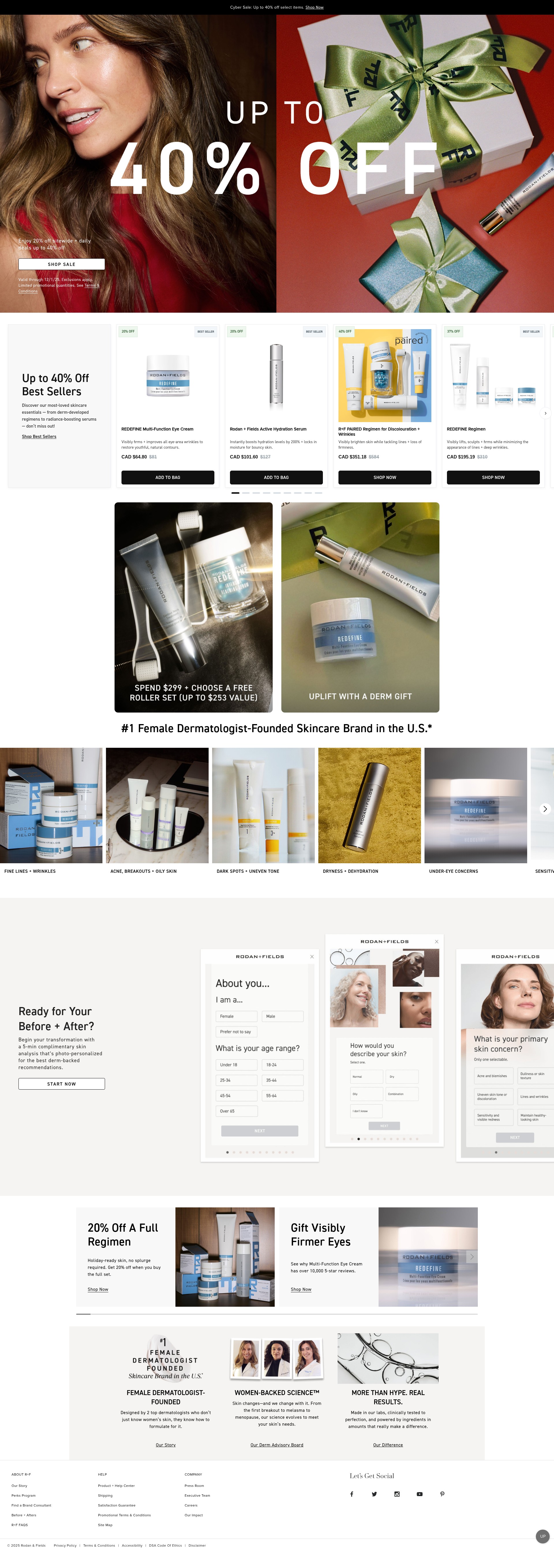 Screenshot of rodanandfields.ca