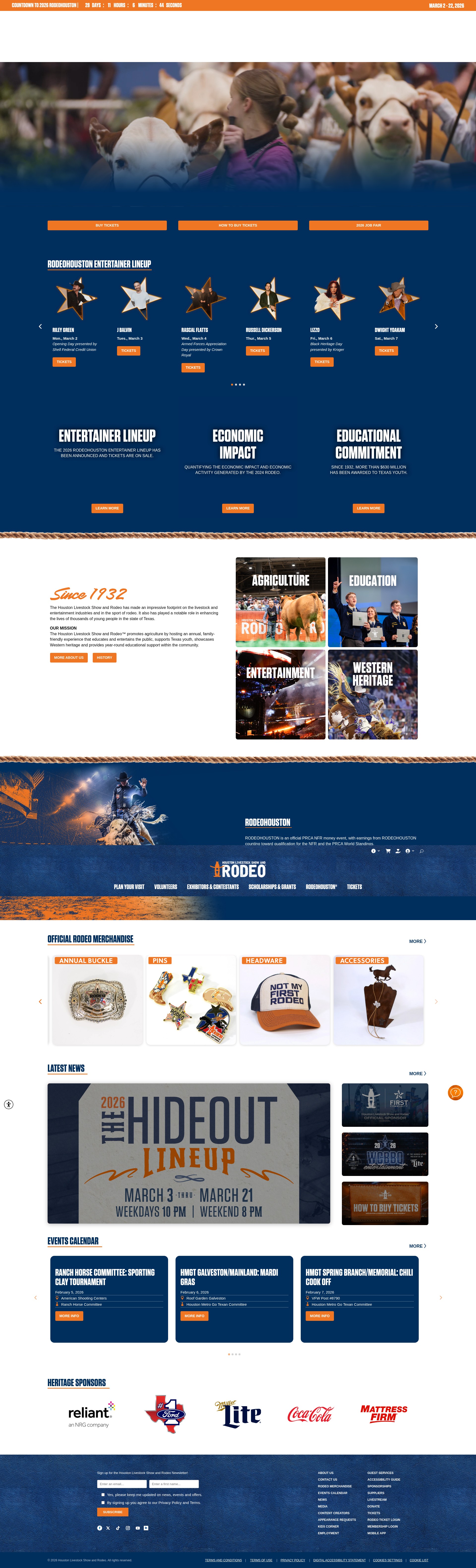 Screenshot of rodeohouston.com
