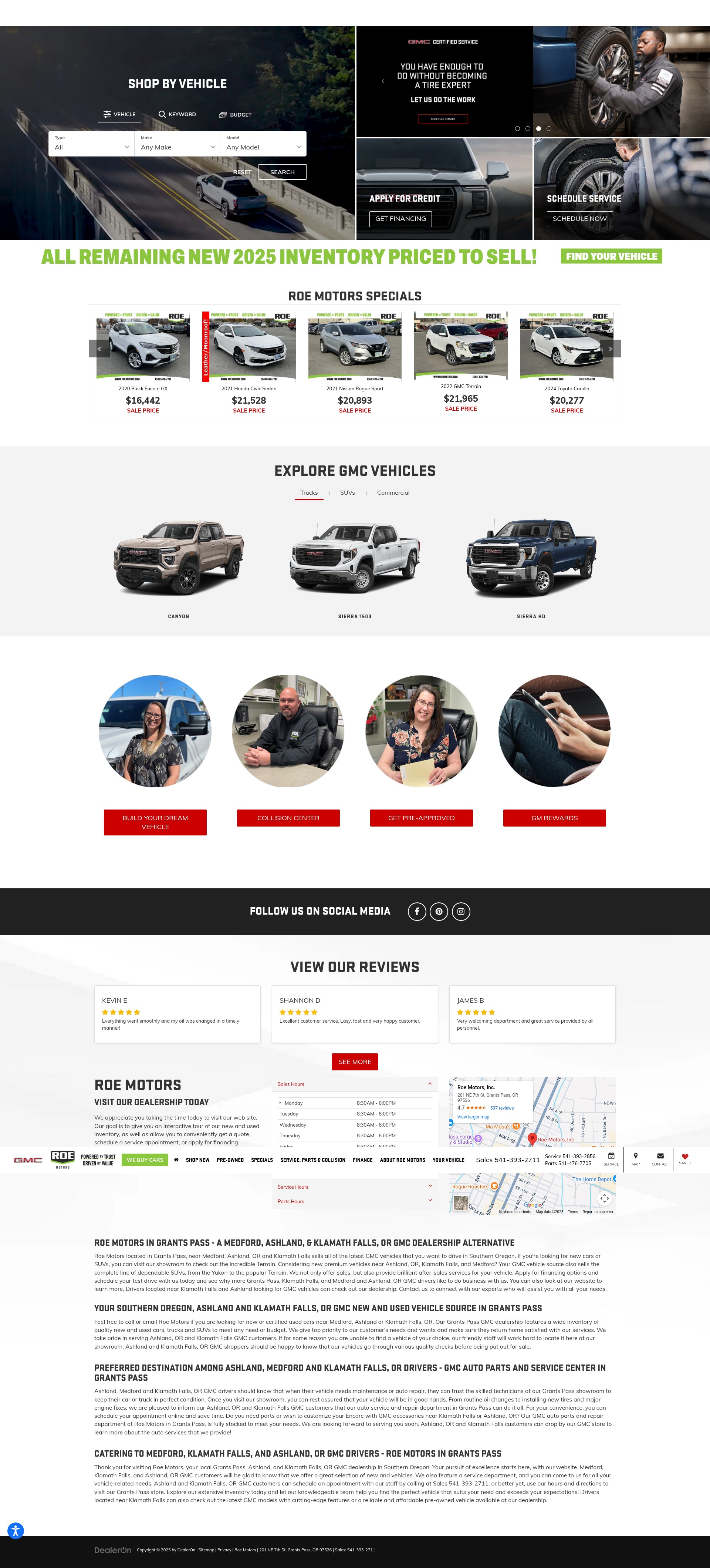 Screenshot of roemotors.com