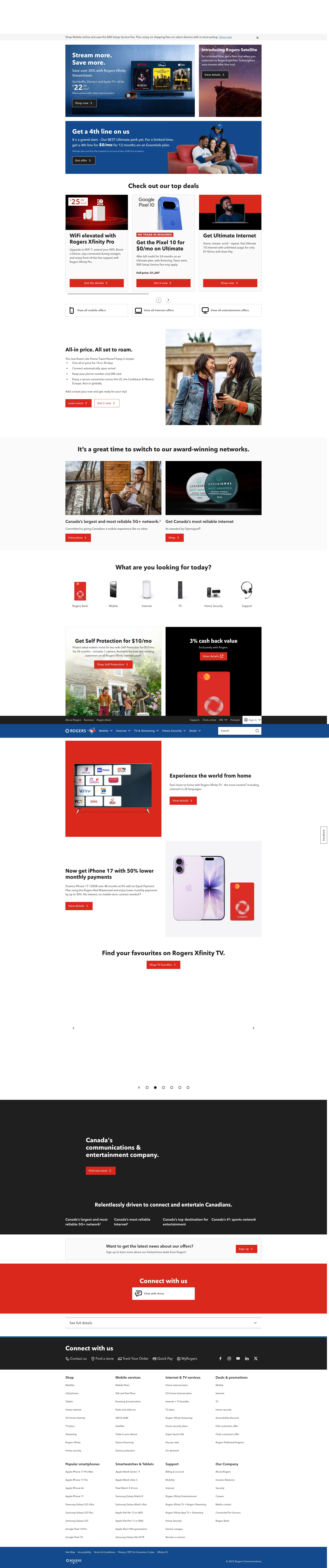 Screenshot of rogers.com