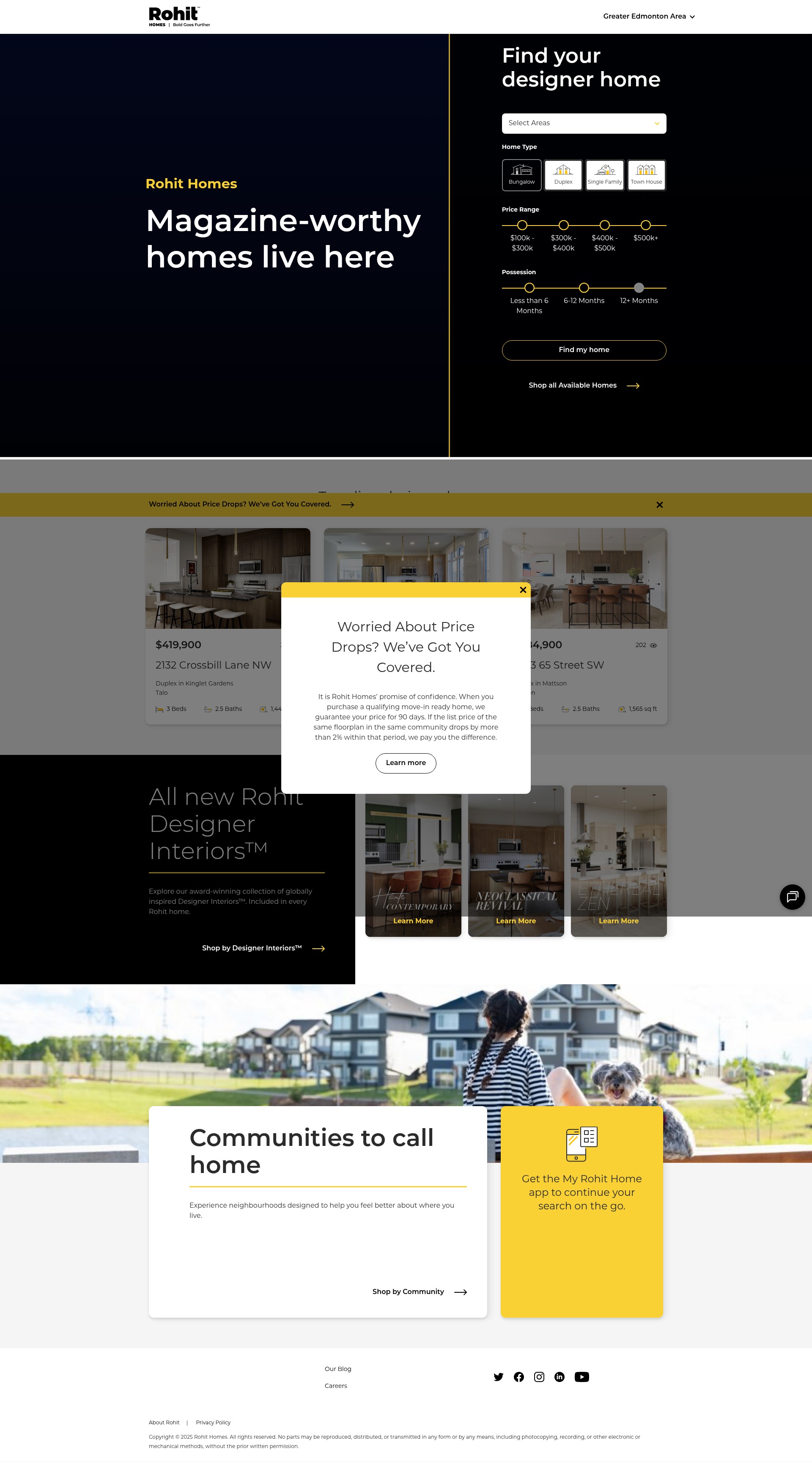 Screenshot of rohitcommunities.com