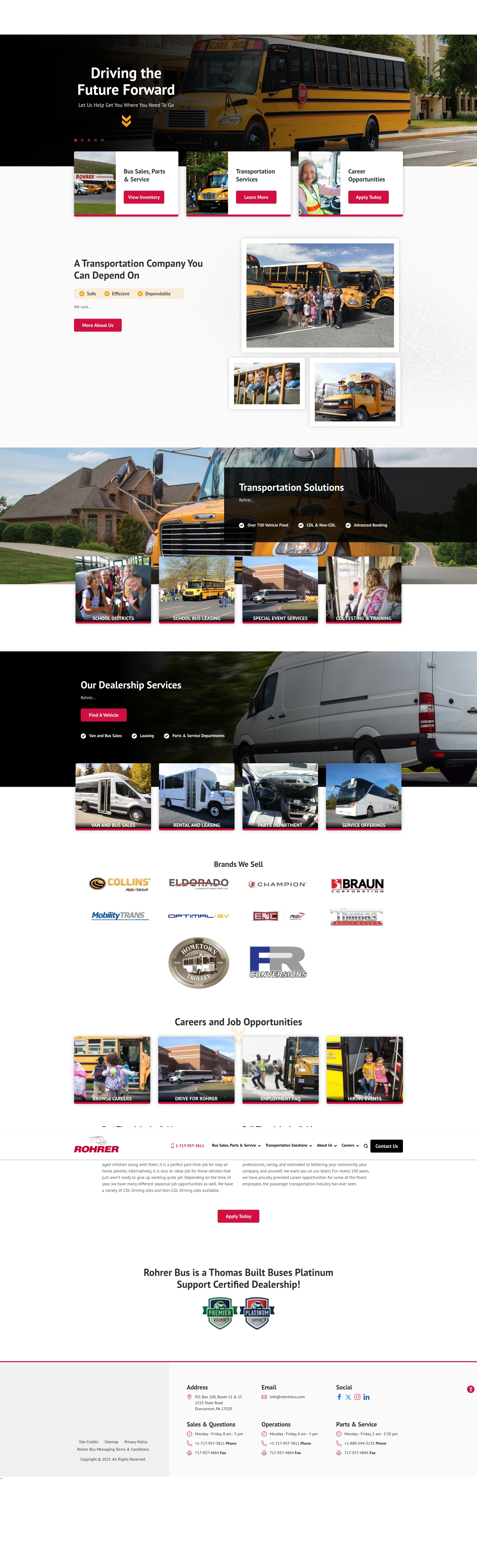 Screenshot of rohrerbus.com