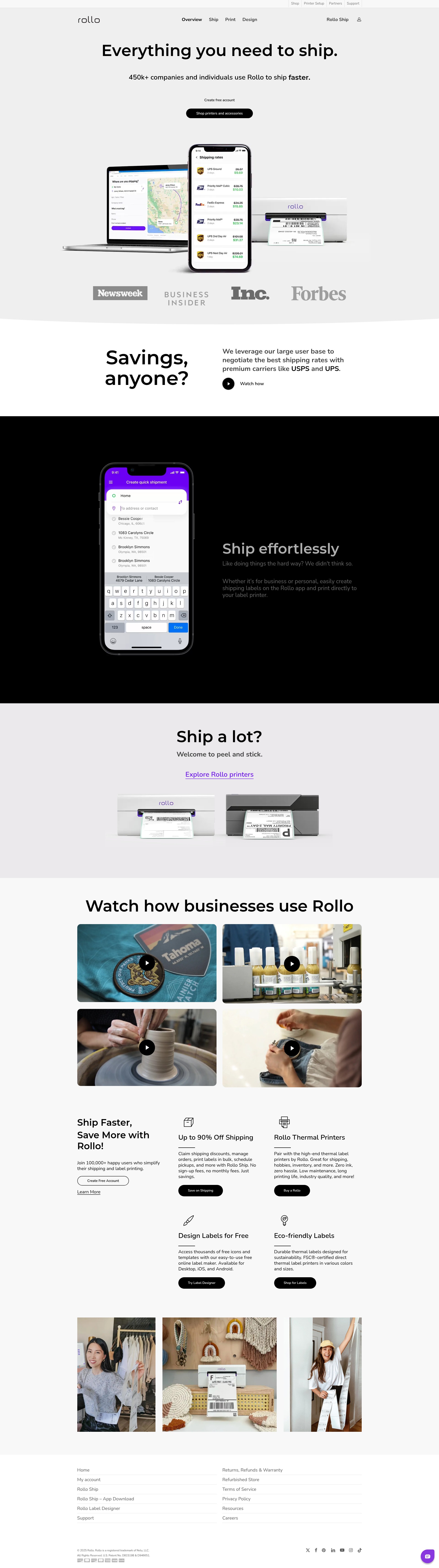 Screenshot of rollo.com