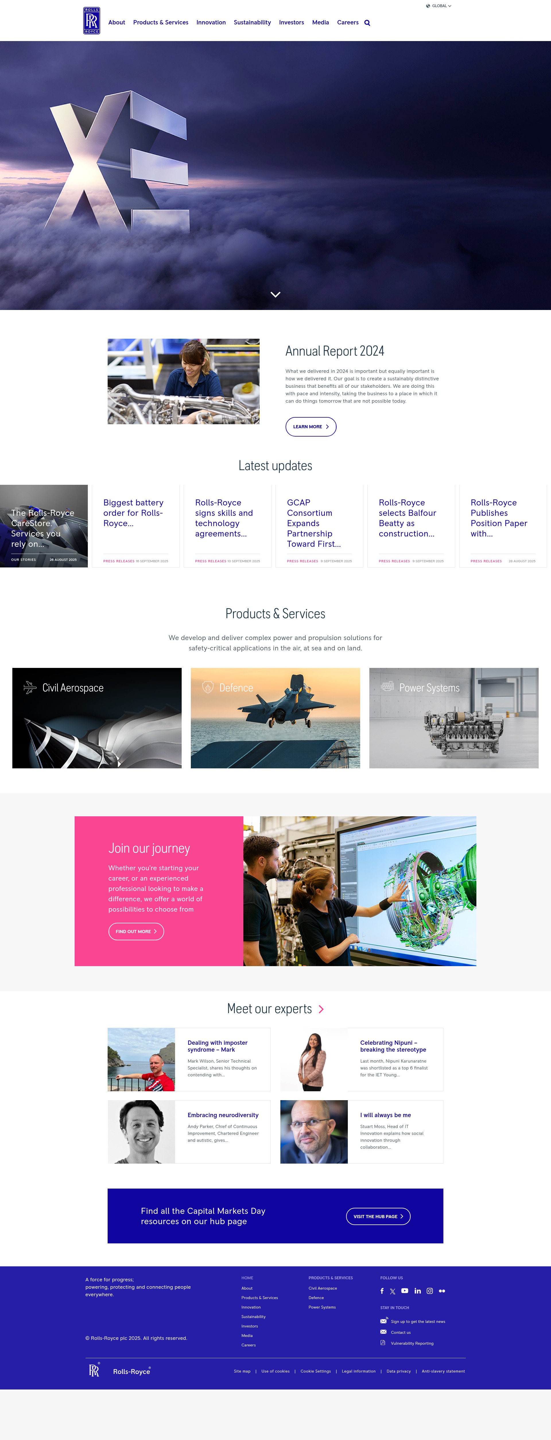Screenshot of rolls-royce.com