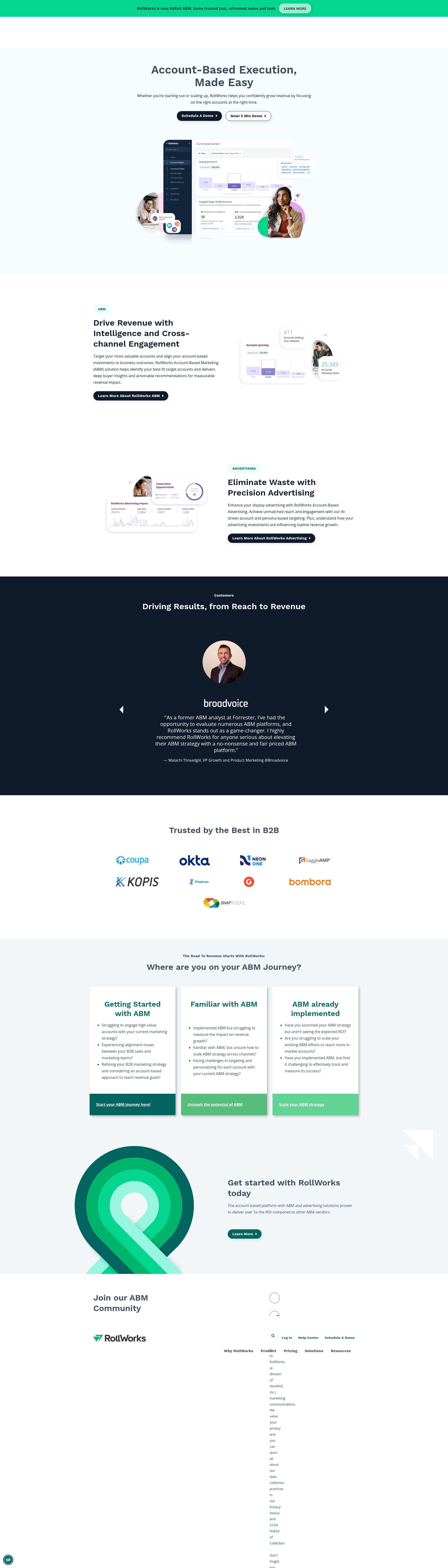 Screenshot of rollworks.com