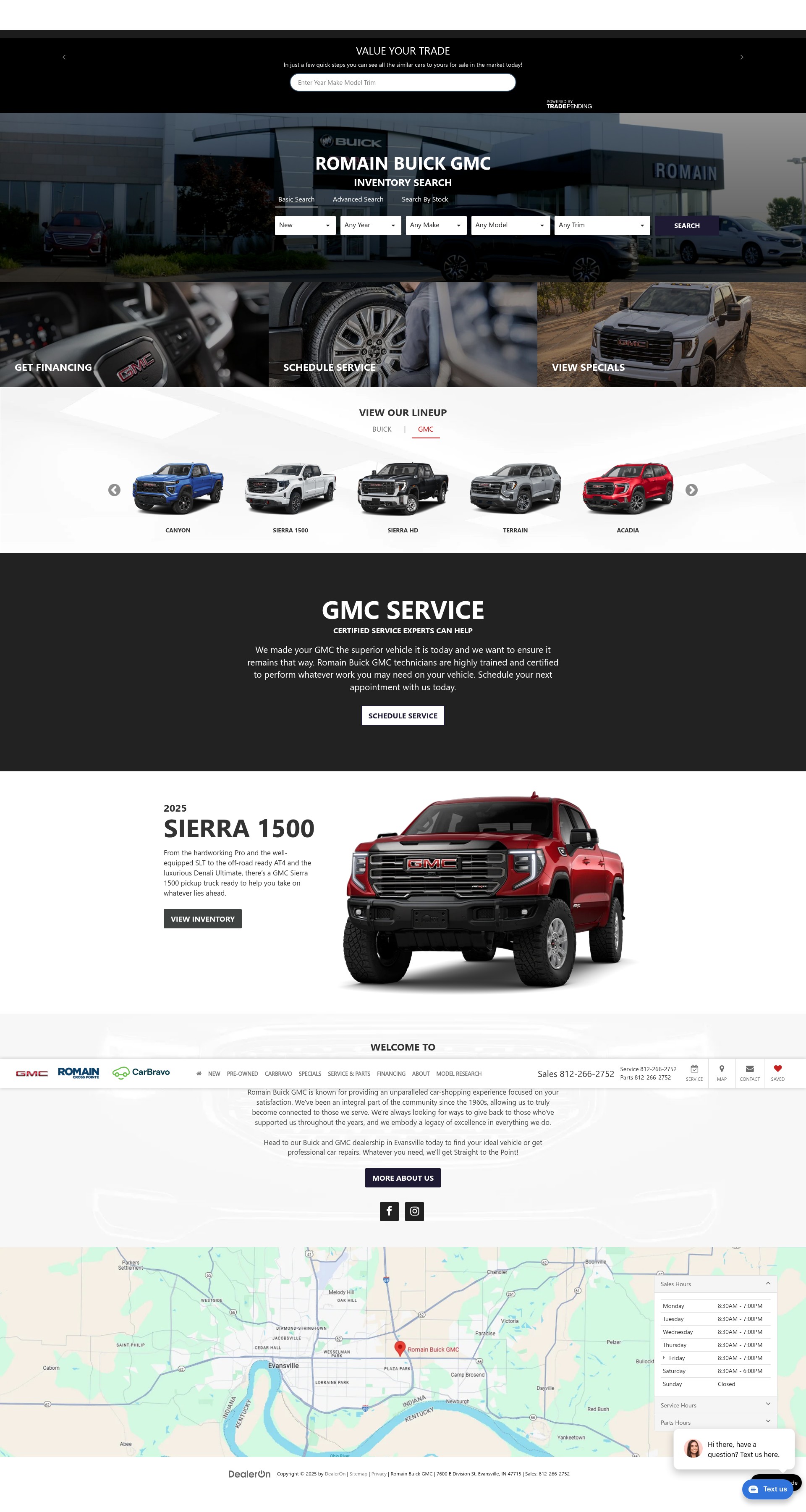 Screenshot of romainbuick.com