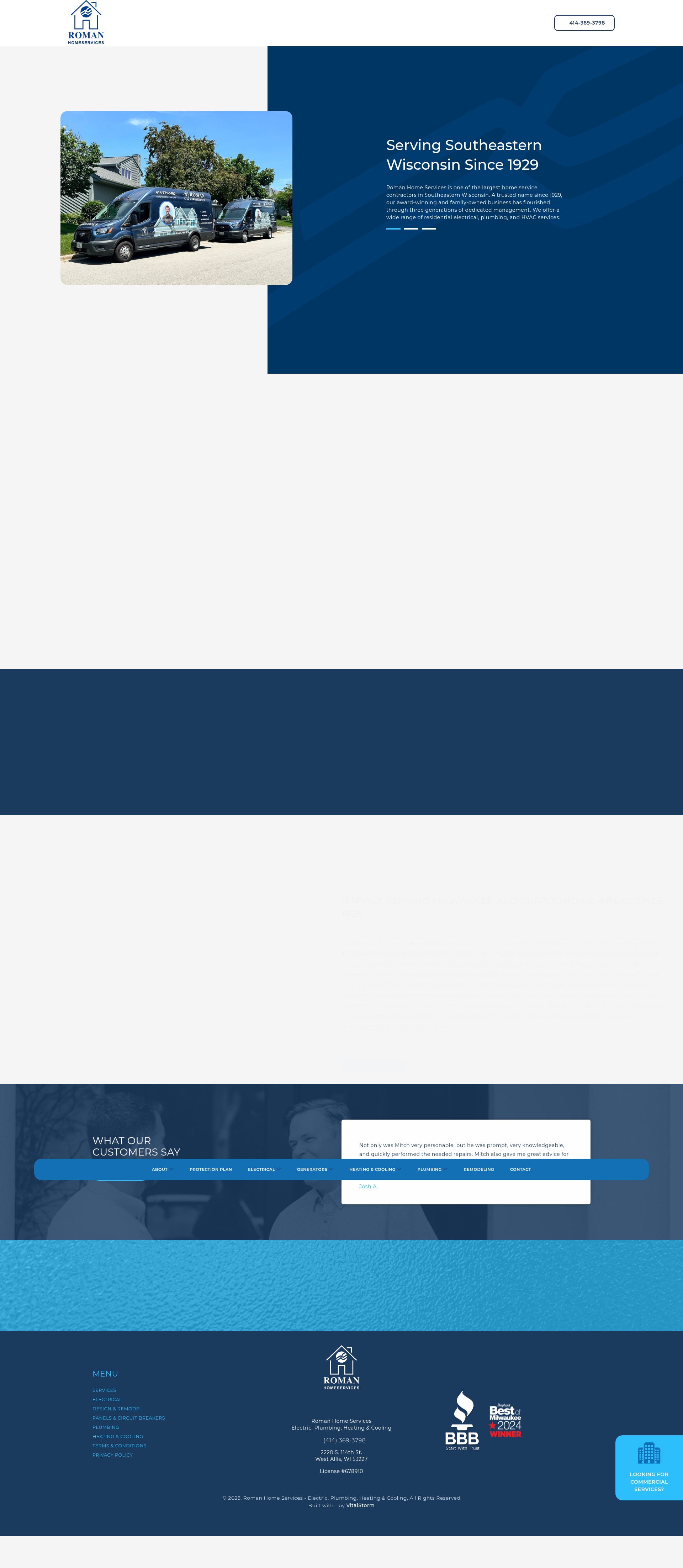Screenshot of romanelectrichome.com