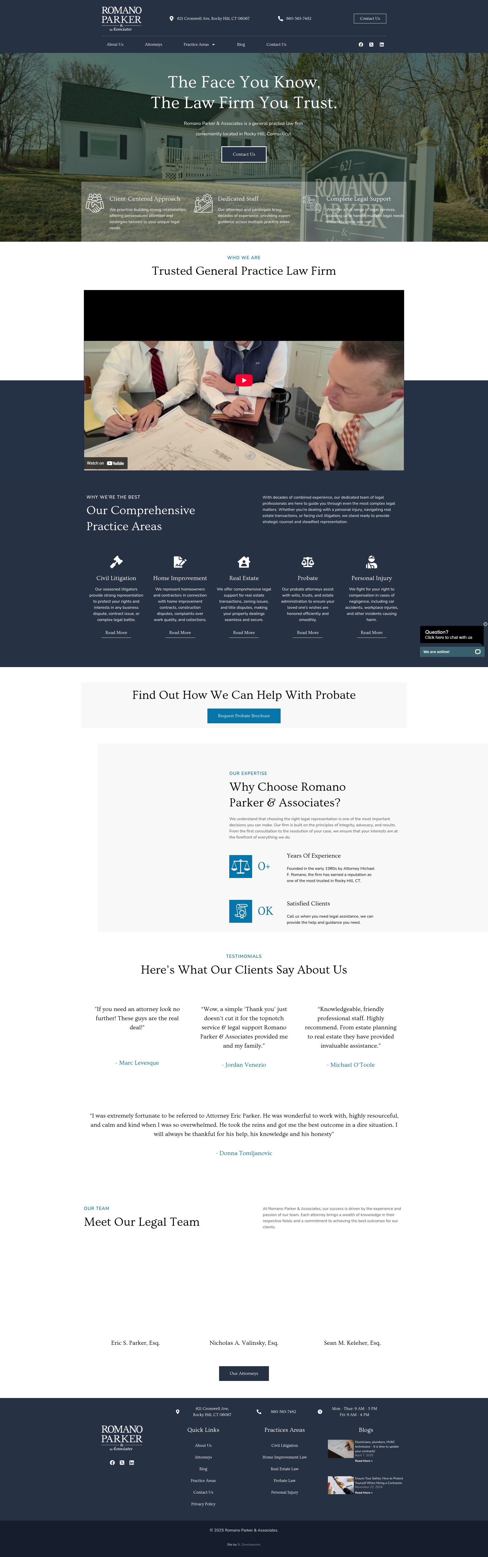 Screenshot of romanoparker.com
