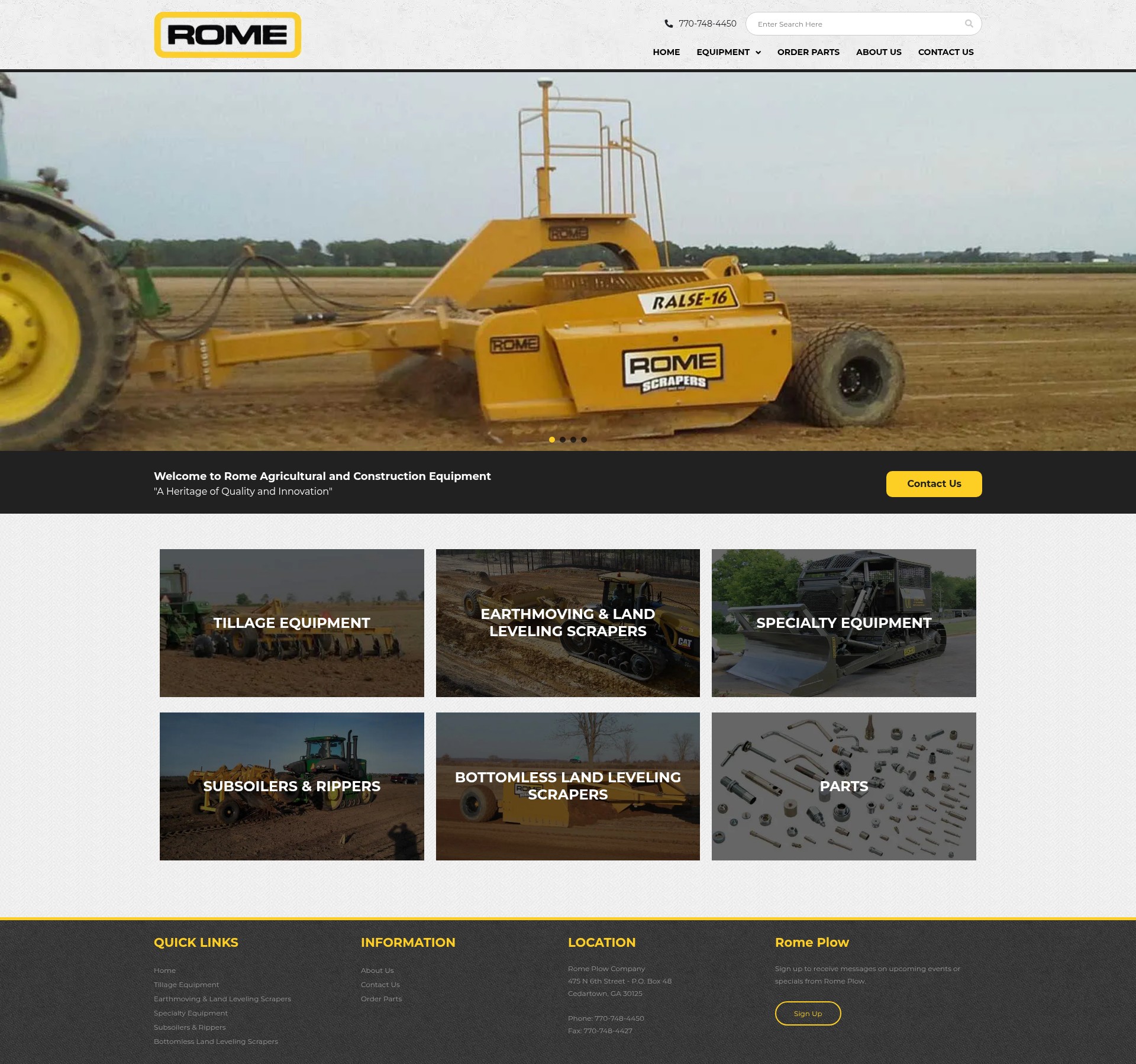 Screenshot of romeplow.com