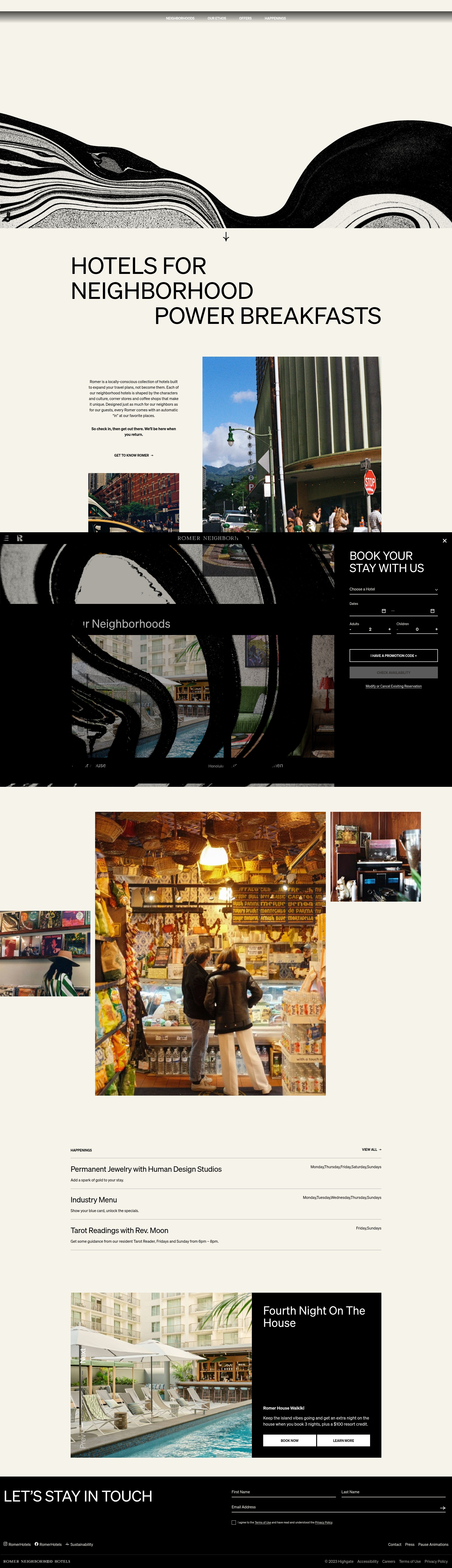Screenshot of romerhotels.com