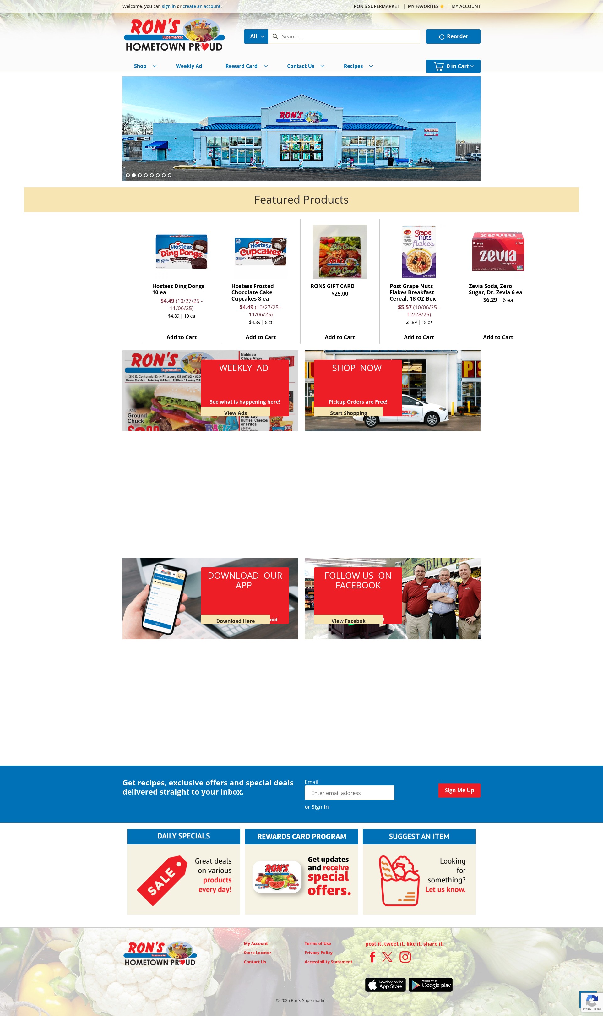 Screenshot of ronssupermarket.com