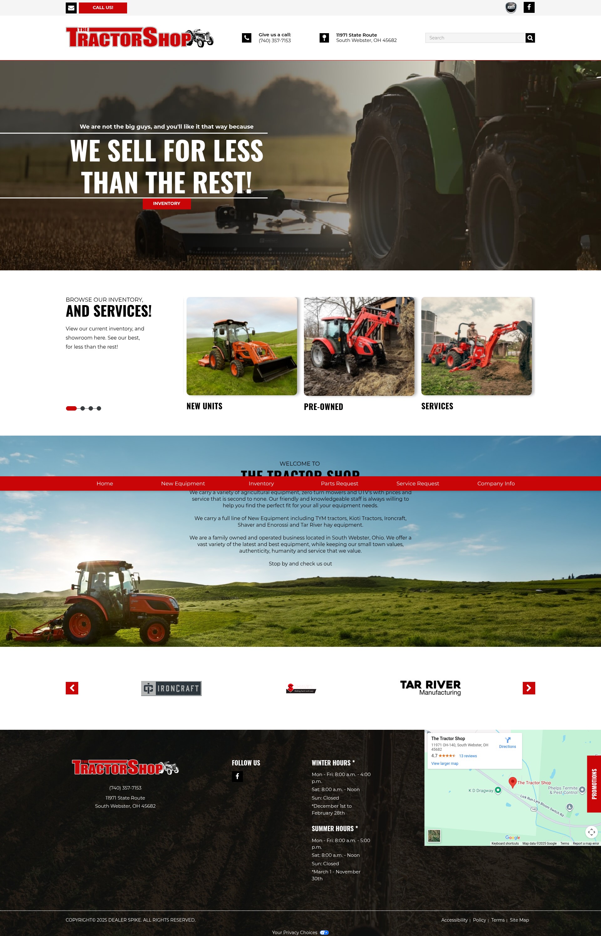 Screenshot of ronstractorshop.net