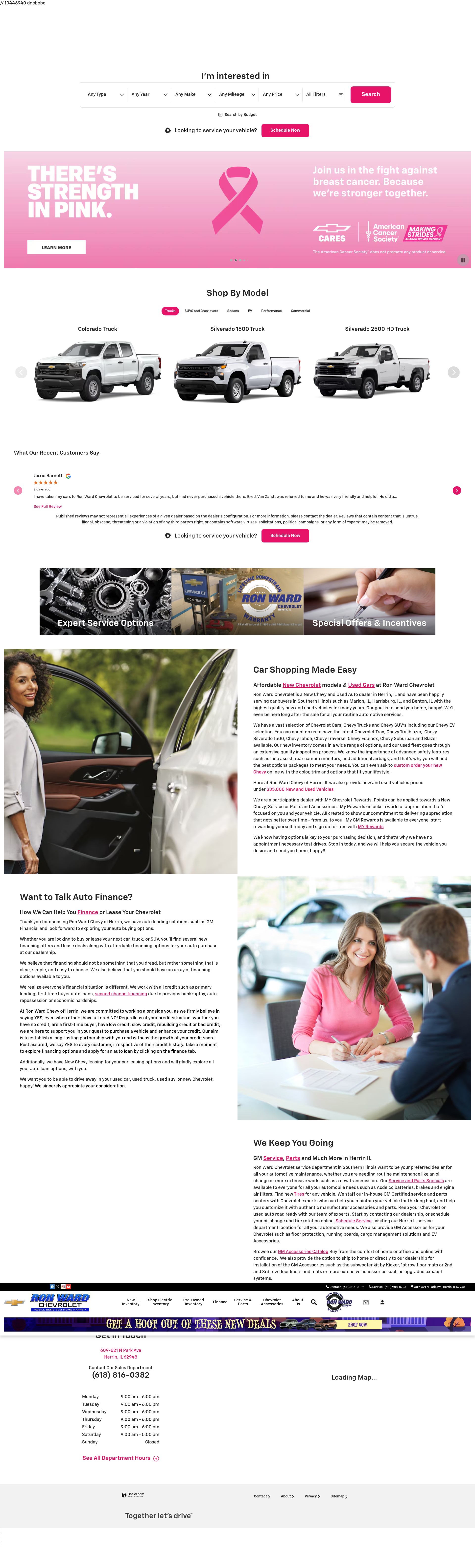Screenshot of ronwardchevy.com