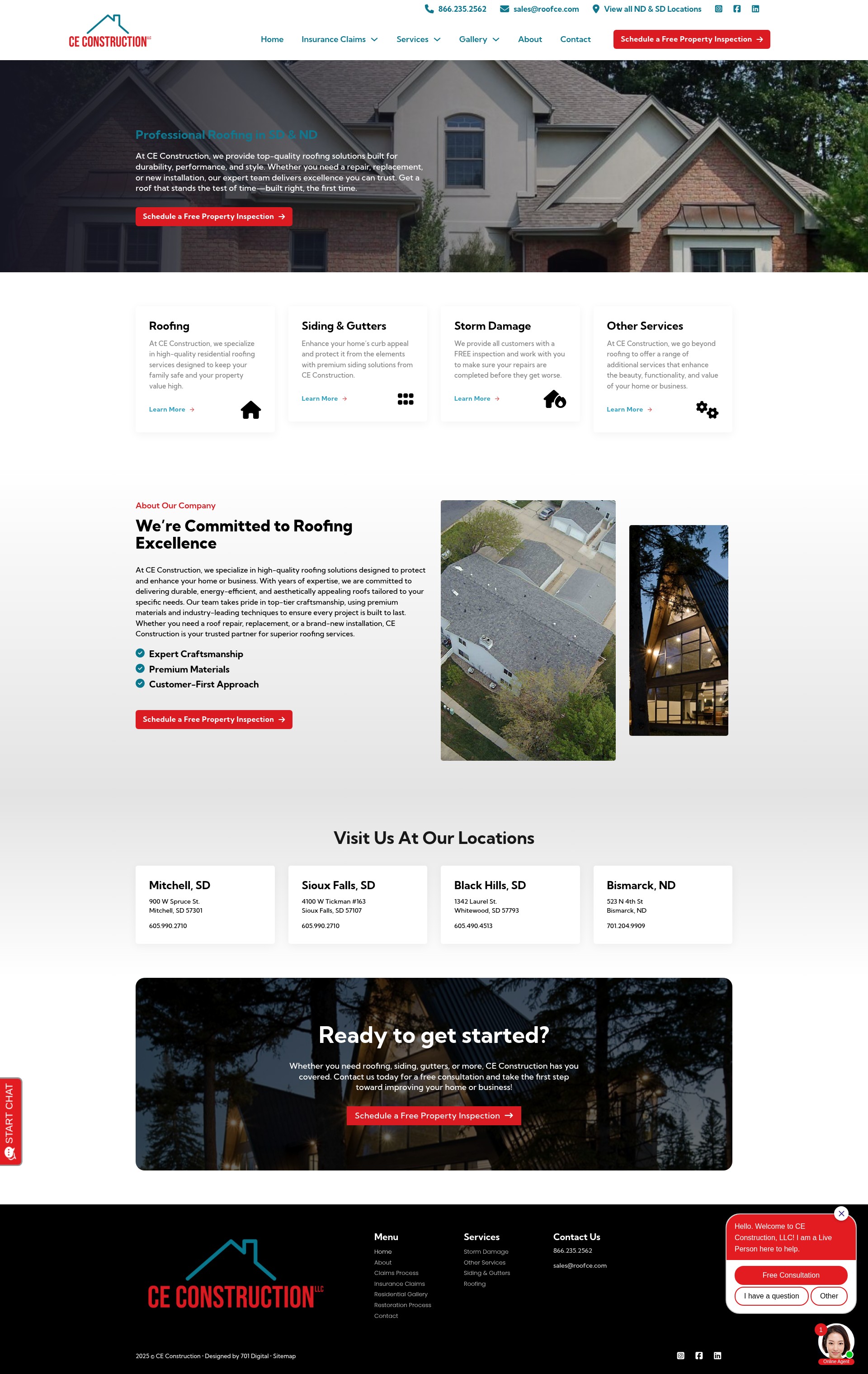 Screenshot of roofce.com