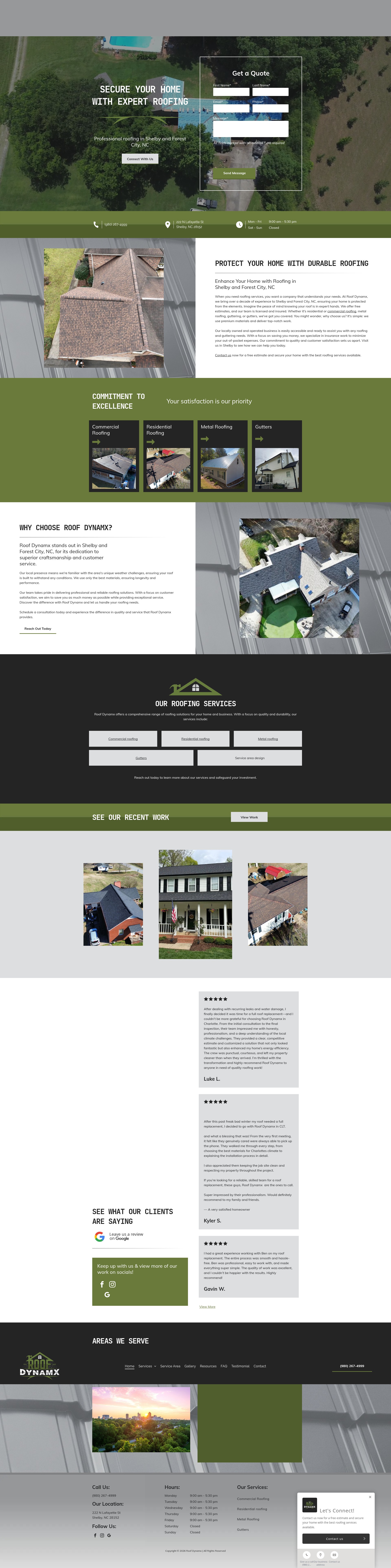 Screenshot of roofdynamx.com