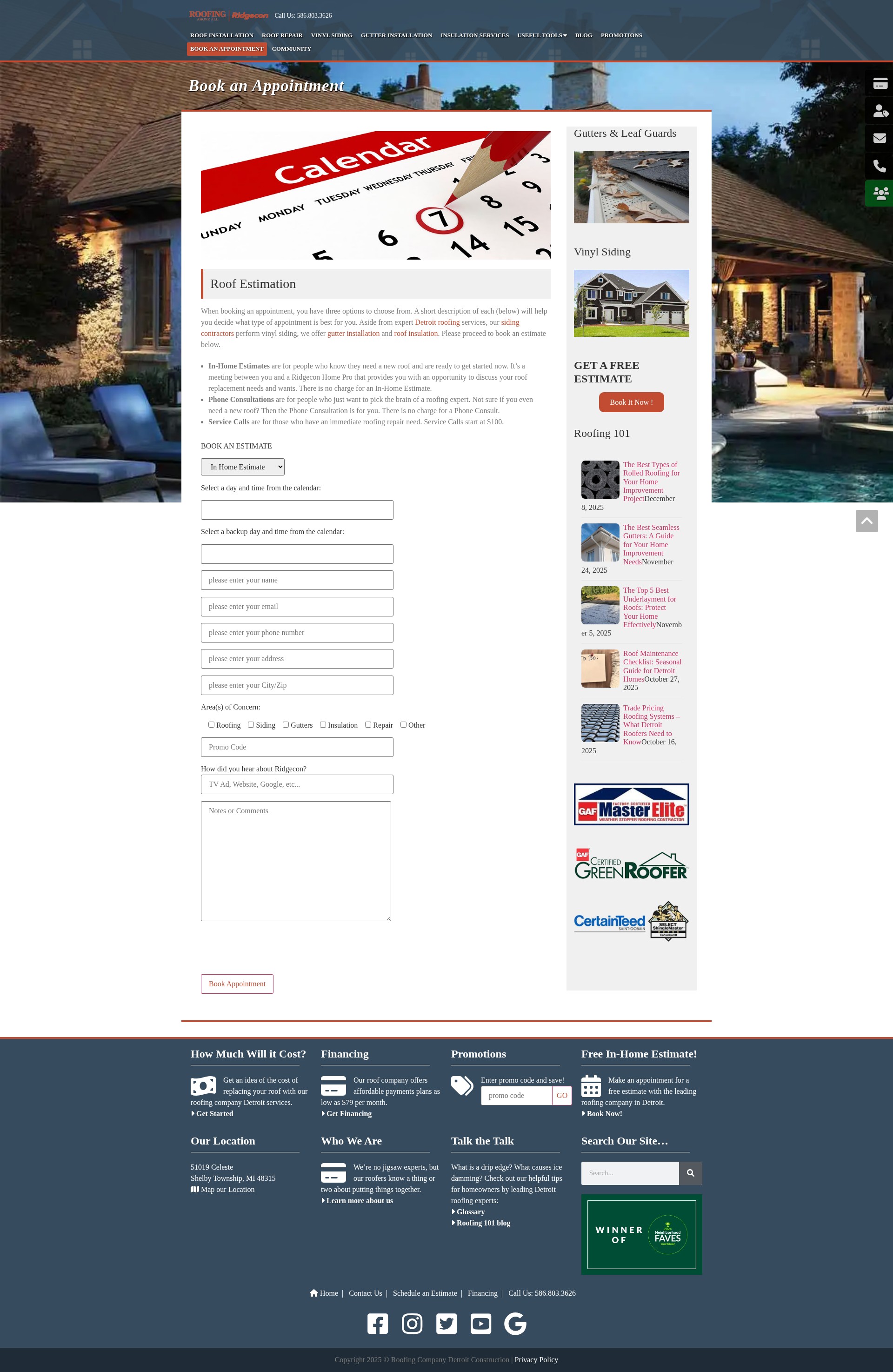 Screenshot of roofingaboveall.com