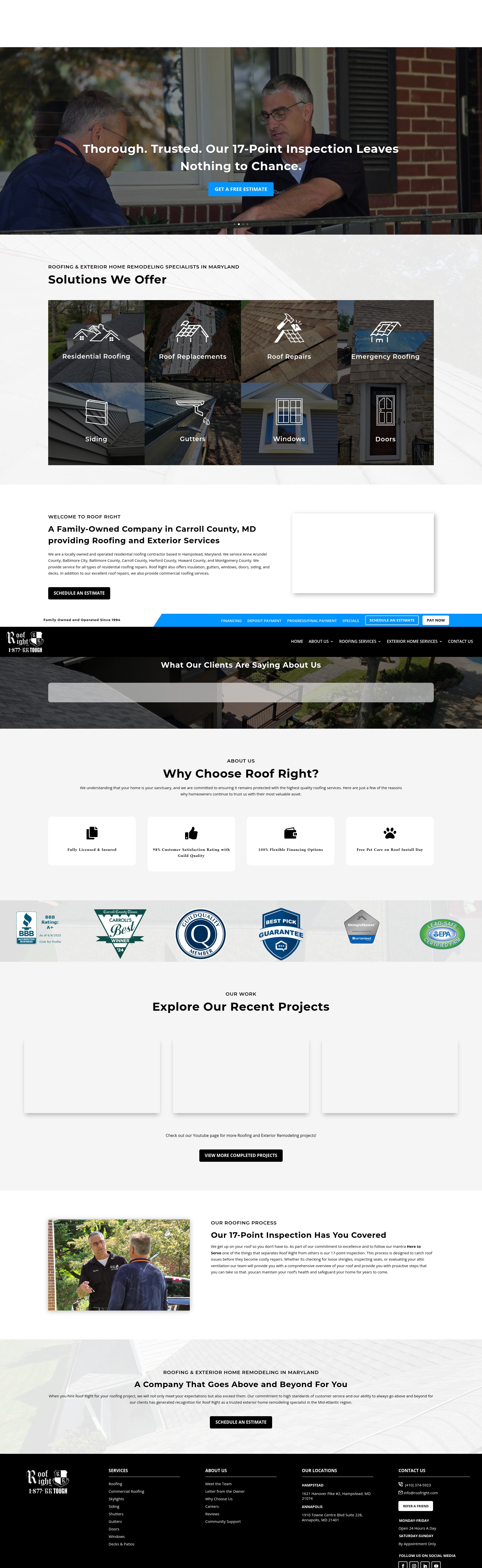 Screenshot of roofright.com