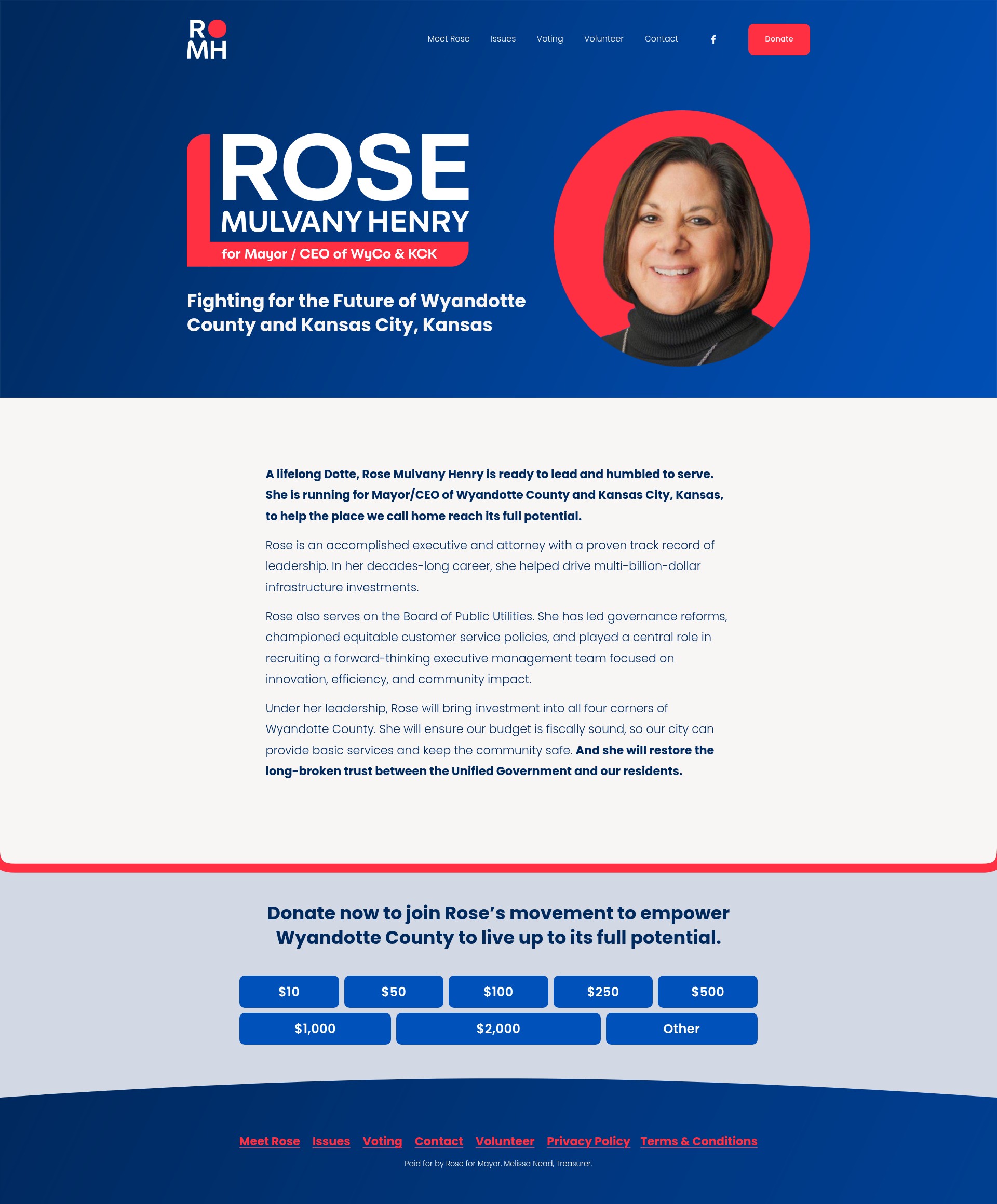 Screenshot of roseformayor.com
