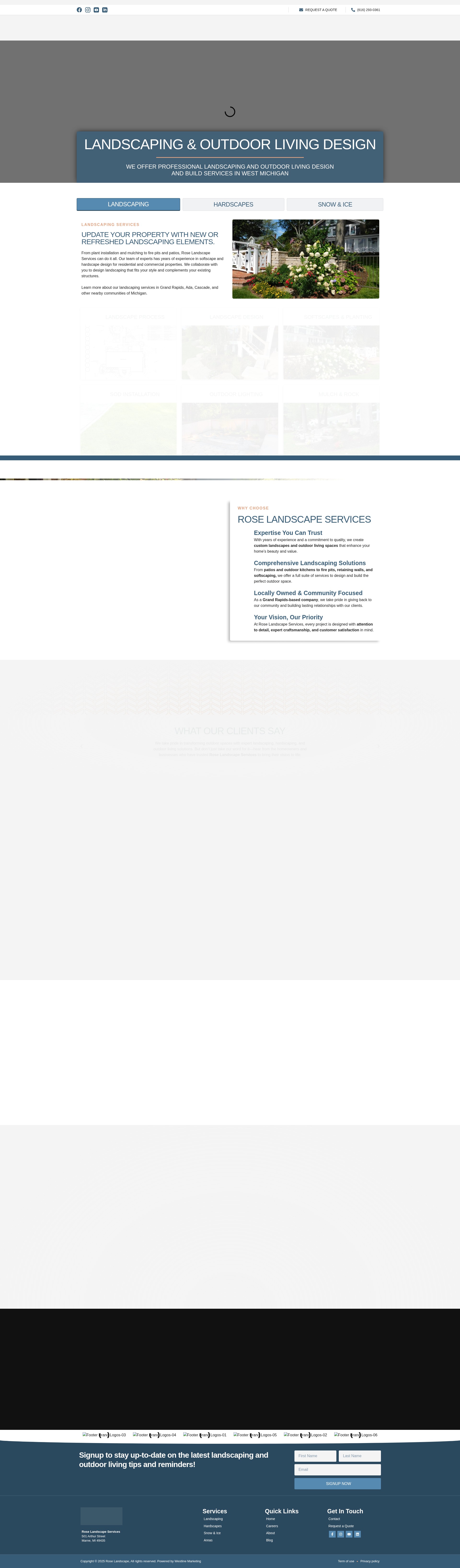 Screenshot of roselandscapeservices.com