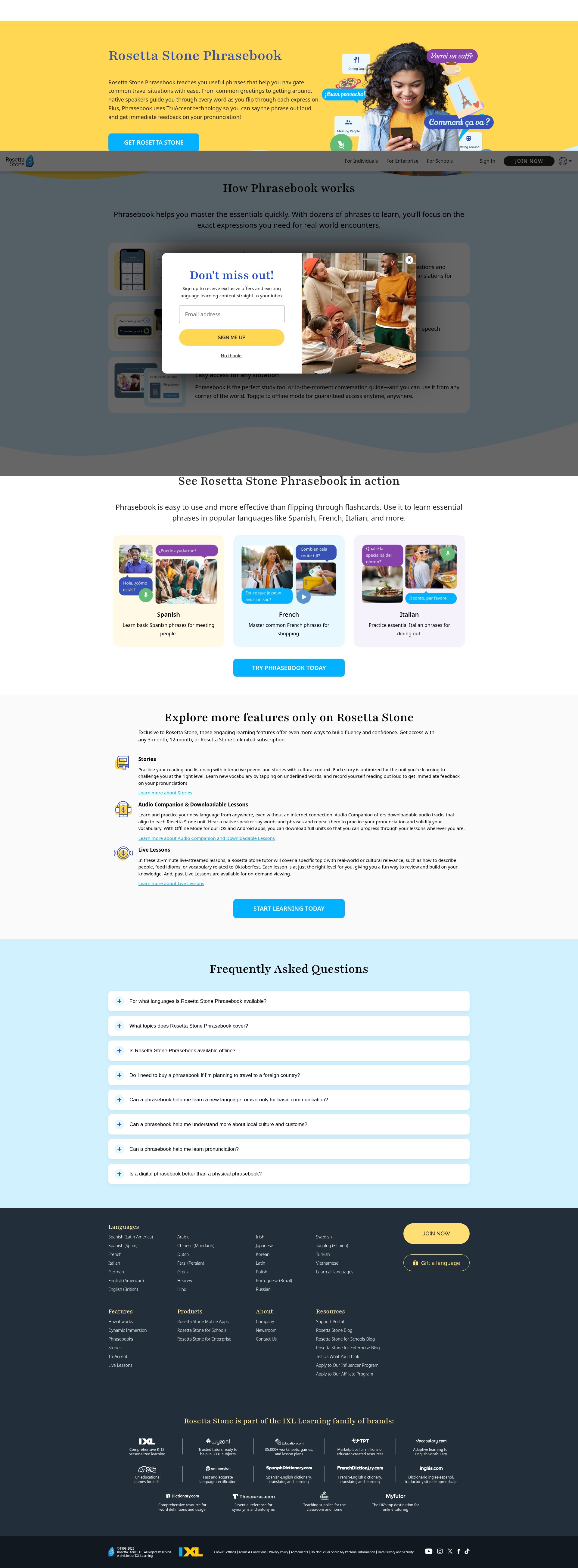 Screenshot of rosettastone.com