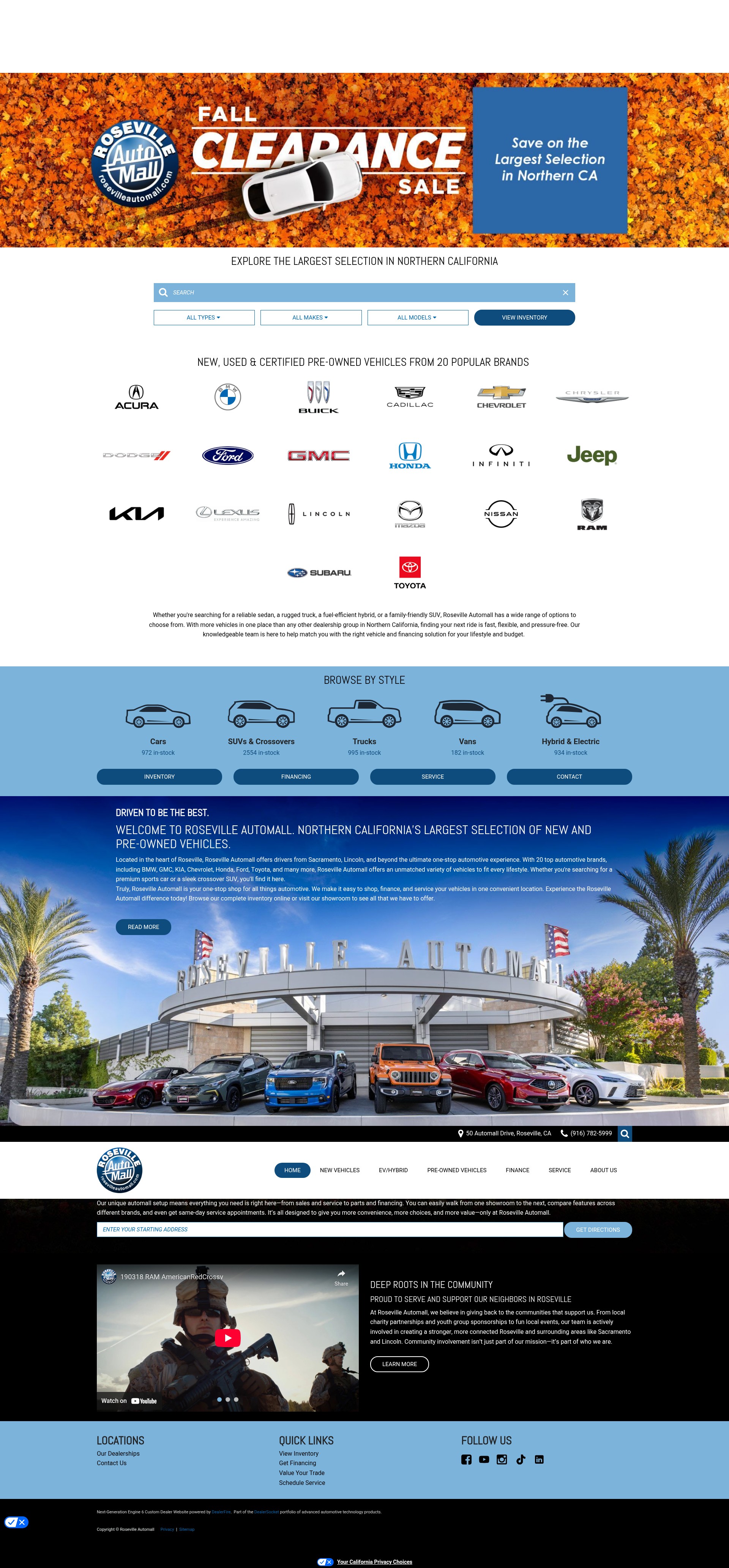 Screenshot of rosevilleautomall.com